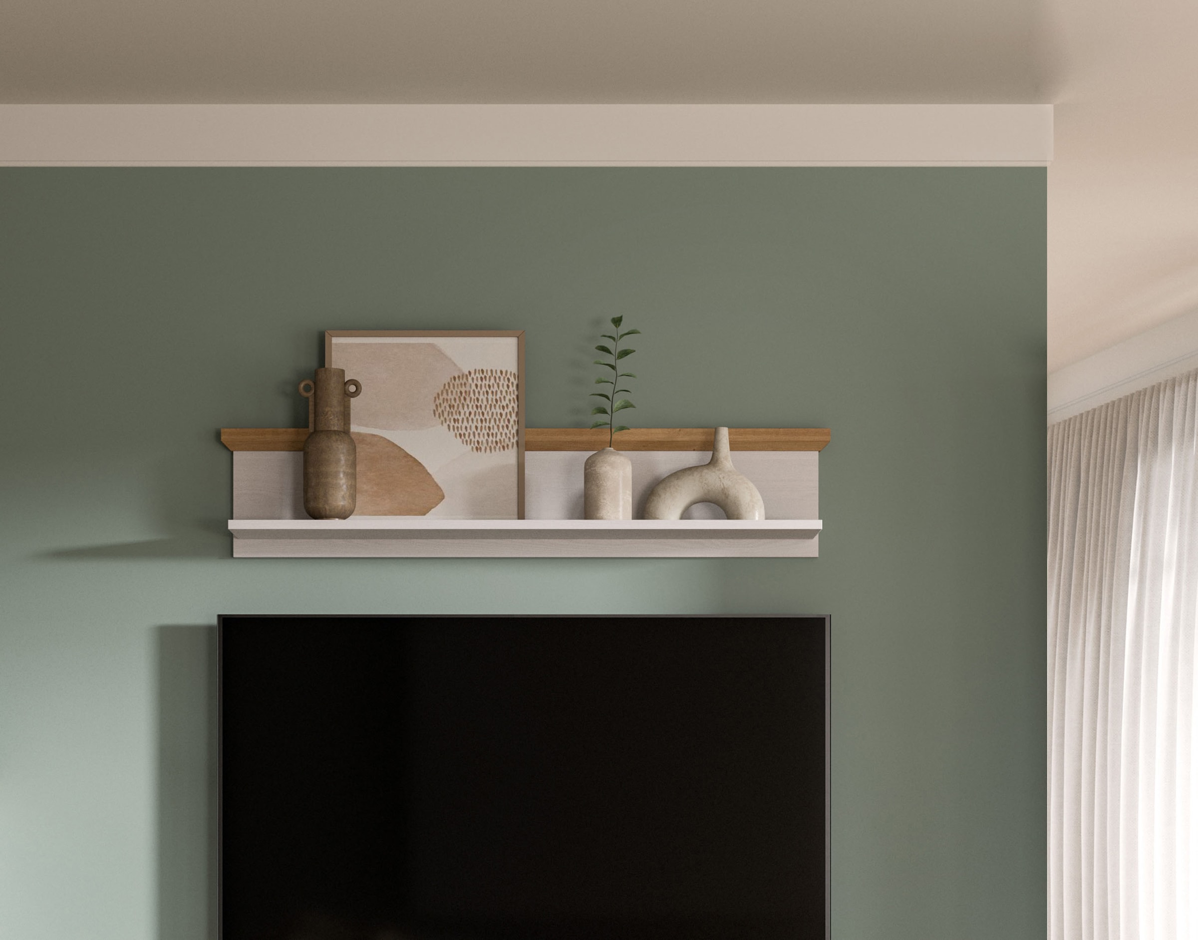 Home affaire Wandboard »Cosenza, Breite 110 cm, Wandboard«, (1 St.), Wandboad 110 cm, Wohnzimmer, Esszimmer, Wandregal