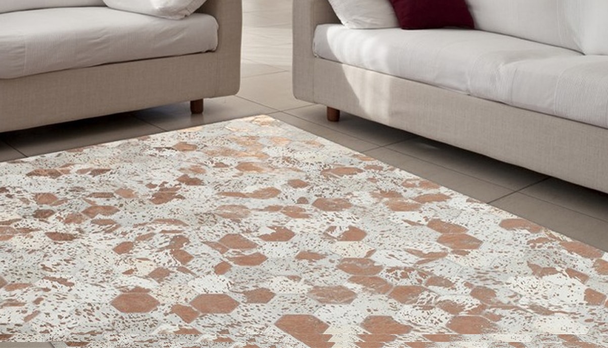 Lederteppich MY HOME, B:80cm H:8mm L:150cm, grau, Leder, Teppiche, "Zeno", Wohnzimmer