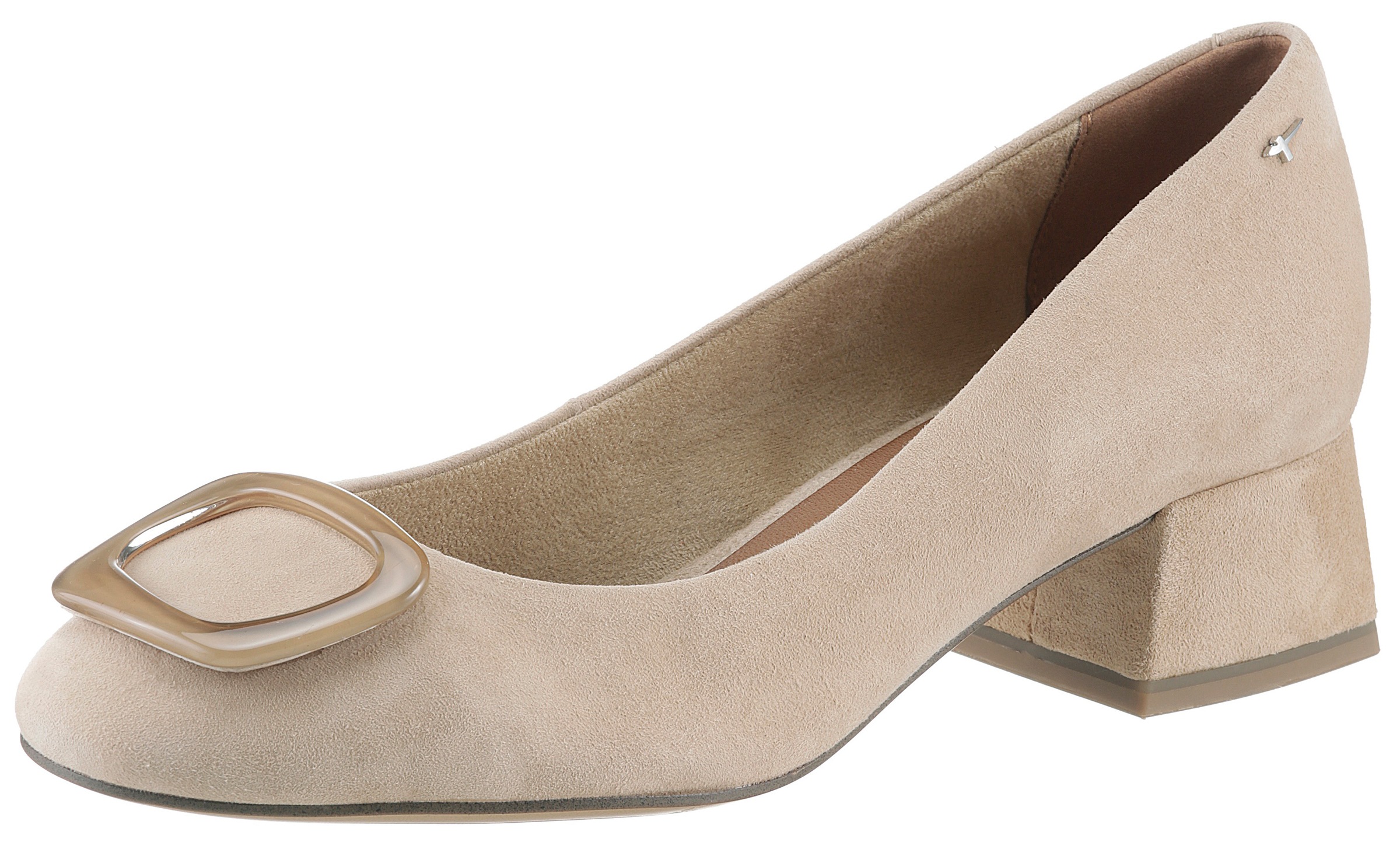 Tamaris Pumps, Blockabsatz, Businessschuh, Schlupfschuh mit hübschen Schmuc günstig online kaufen