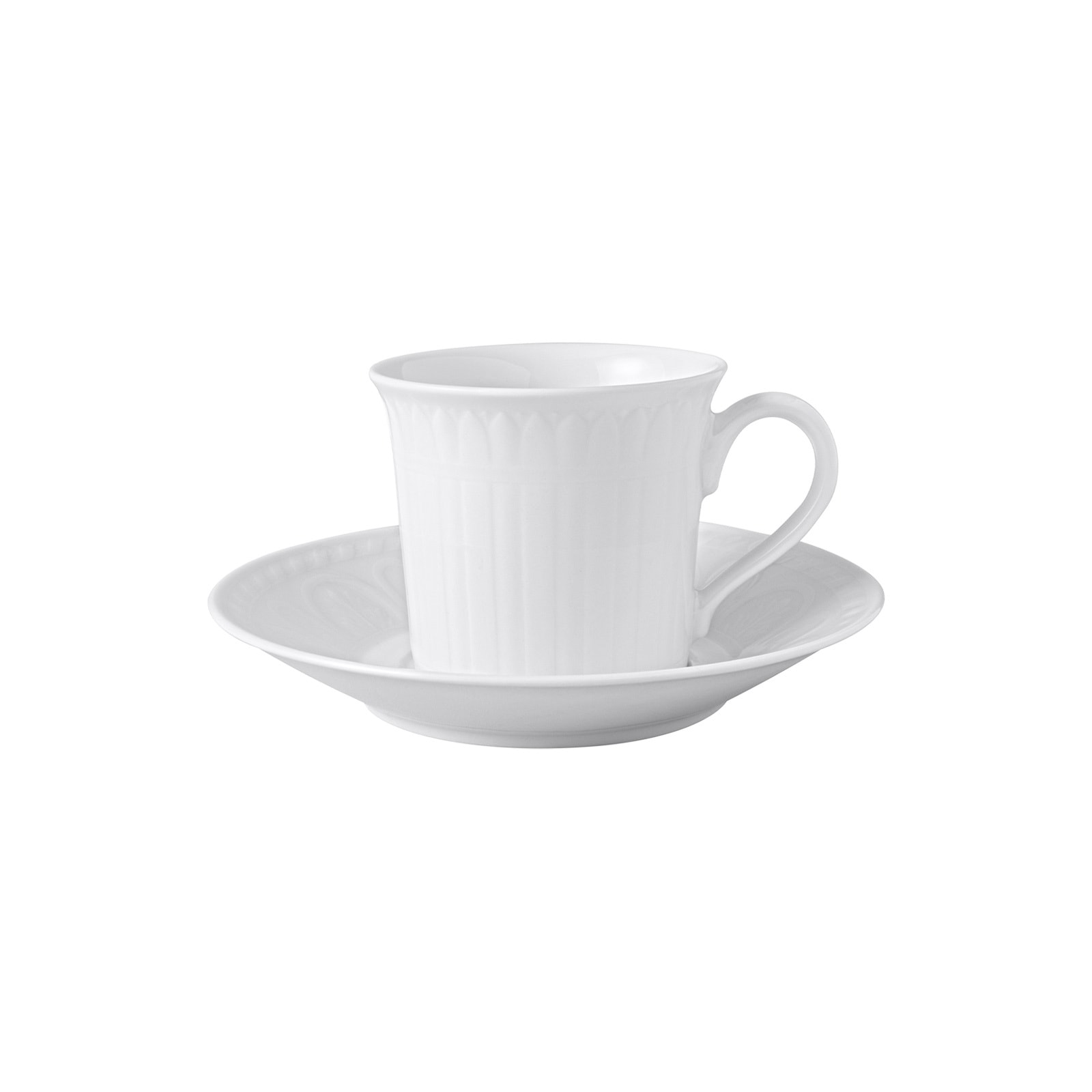 Villeroy & Boch Tasse "Kaffeetasse mit Untertasse Cellini 200 ml 2er Set weiß" Spülmaschinengeeignet, Mikrowellenfest