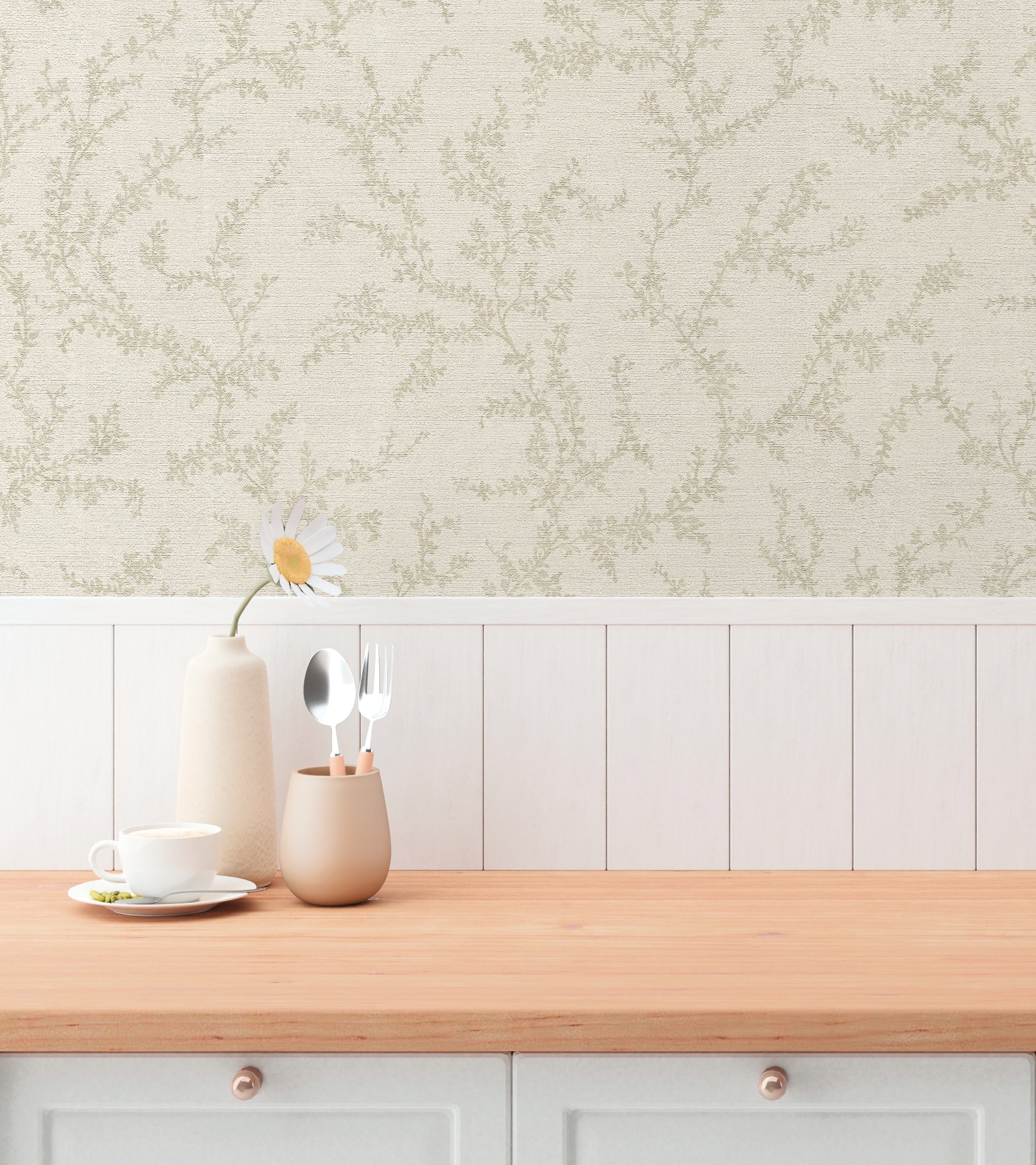 A.S. Création Vliestapete »mit floralem Muster stilvolle Wände« matt strukturiert Elegante Vliestapete mit feinem Blumenmuster