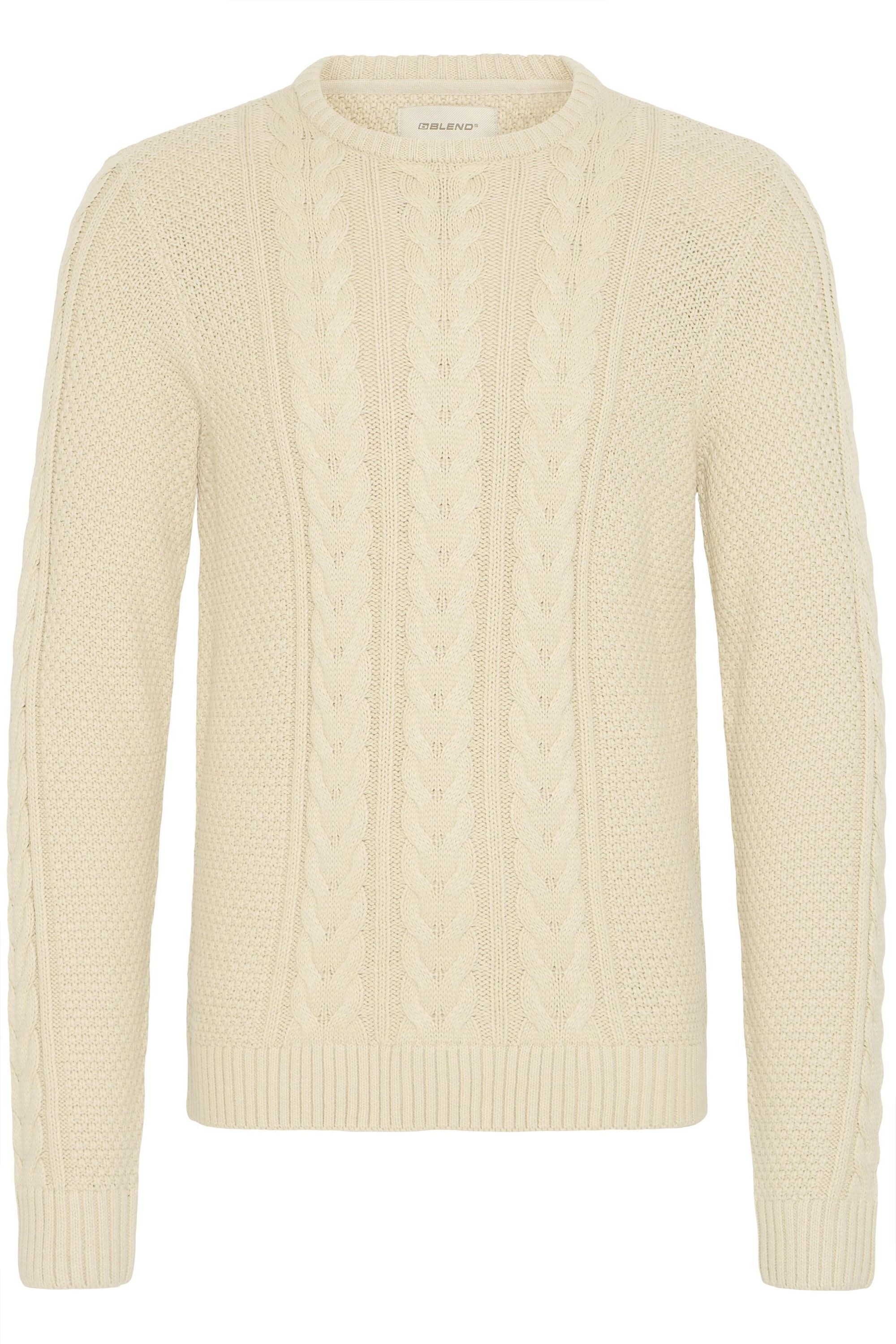 Blend Strickpullover "BHBASIM", Klassischer Grobstrickpullover mit Zopfmust günstig online kaufen