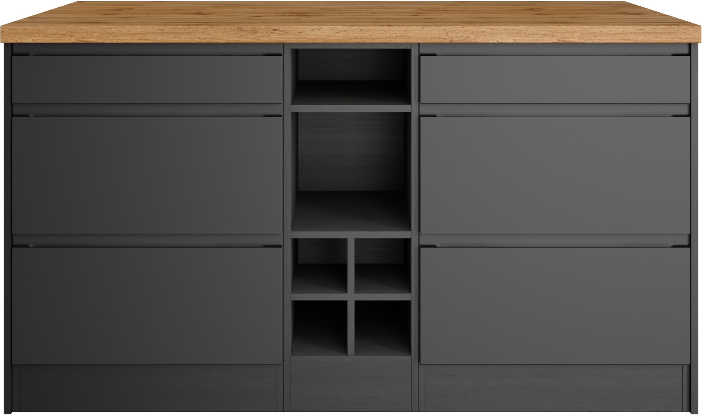 KOCHSTATION Kücheninsel »KS-Bruneck, Breite 153 cm«, MDF-Fronten, Arbeitsplatte 38mm stark