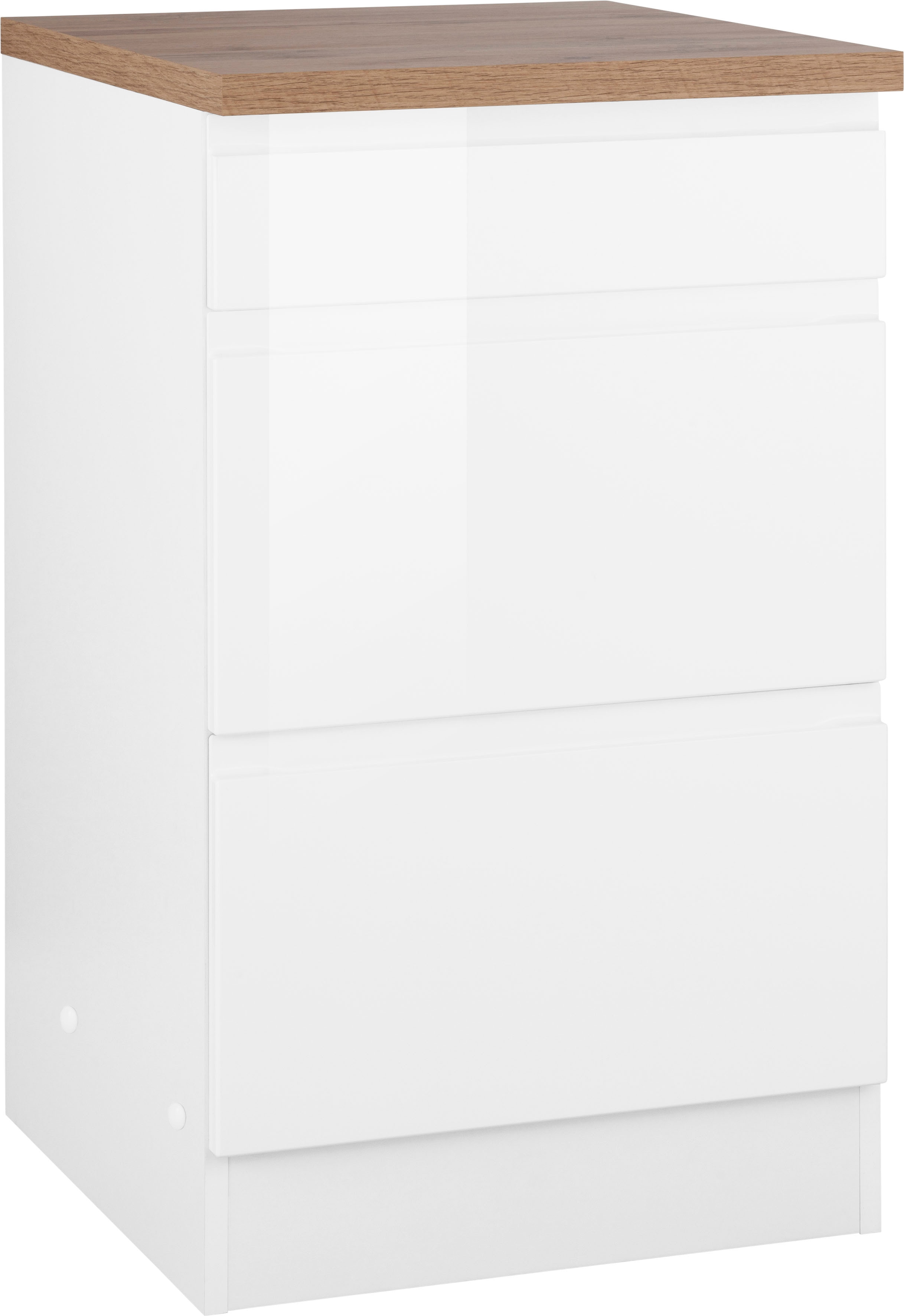 KOCHSTATION Unterschrank "KS-Virginia,neu in verbesserter Ausführung" Stauraum, Softclose, mit CPL-Arbeitsplatte, Breite 50 cm, 1 Schubkasten, 2 Auszüge, Soft-Close-Funktion