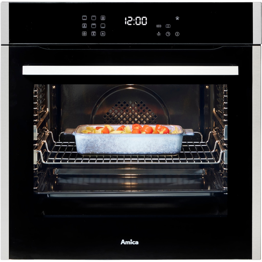 Amica Einbaubackofen »EBX 944 700 E«, EBX 944 700 E, mit 2-fach-Teleskopauszug, Steam Clean