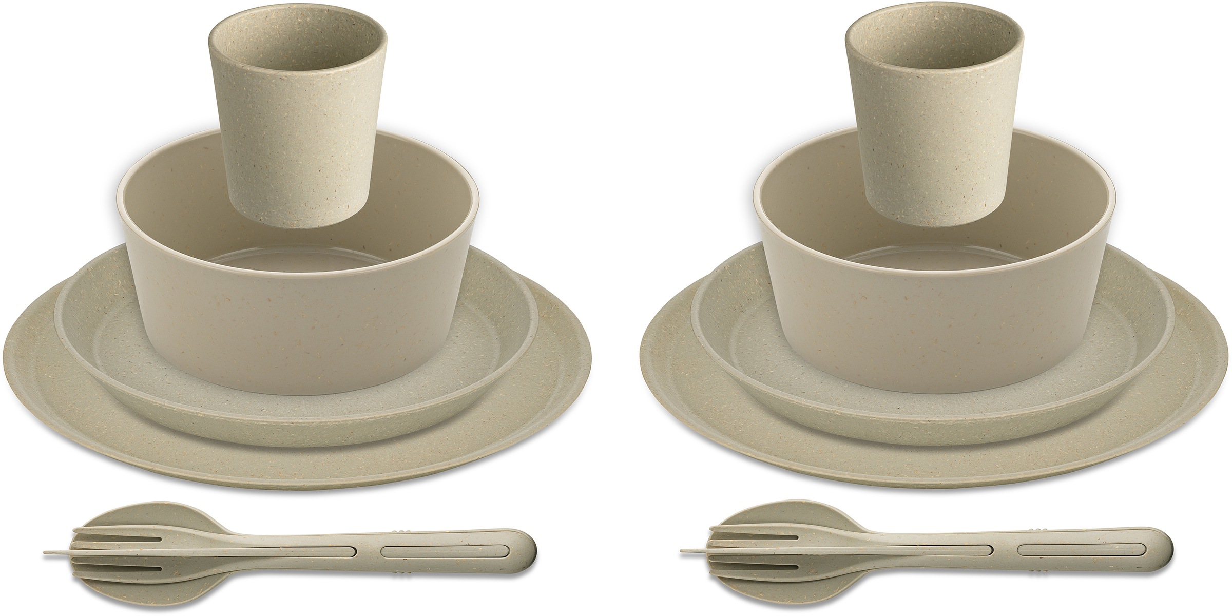 KOZIOL Kombiservice "Geschirr-Set, Service CONNECT SET HELSINKI" Made in Germany, 10 Teile, für 2 Personen