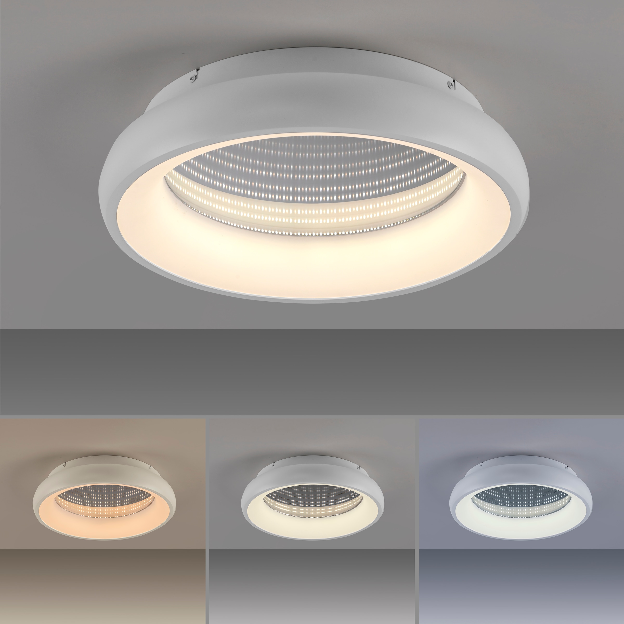 JUST LIGHT Deckenleuchte »SPECCIO«, 2 flammig, Leuchtmittel LED-Board | LED fest integriert, LED, separat steuerbar über FB, separat steuerbar (Schalter)
