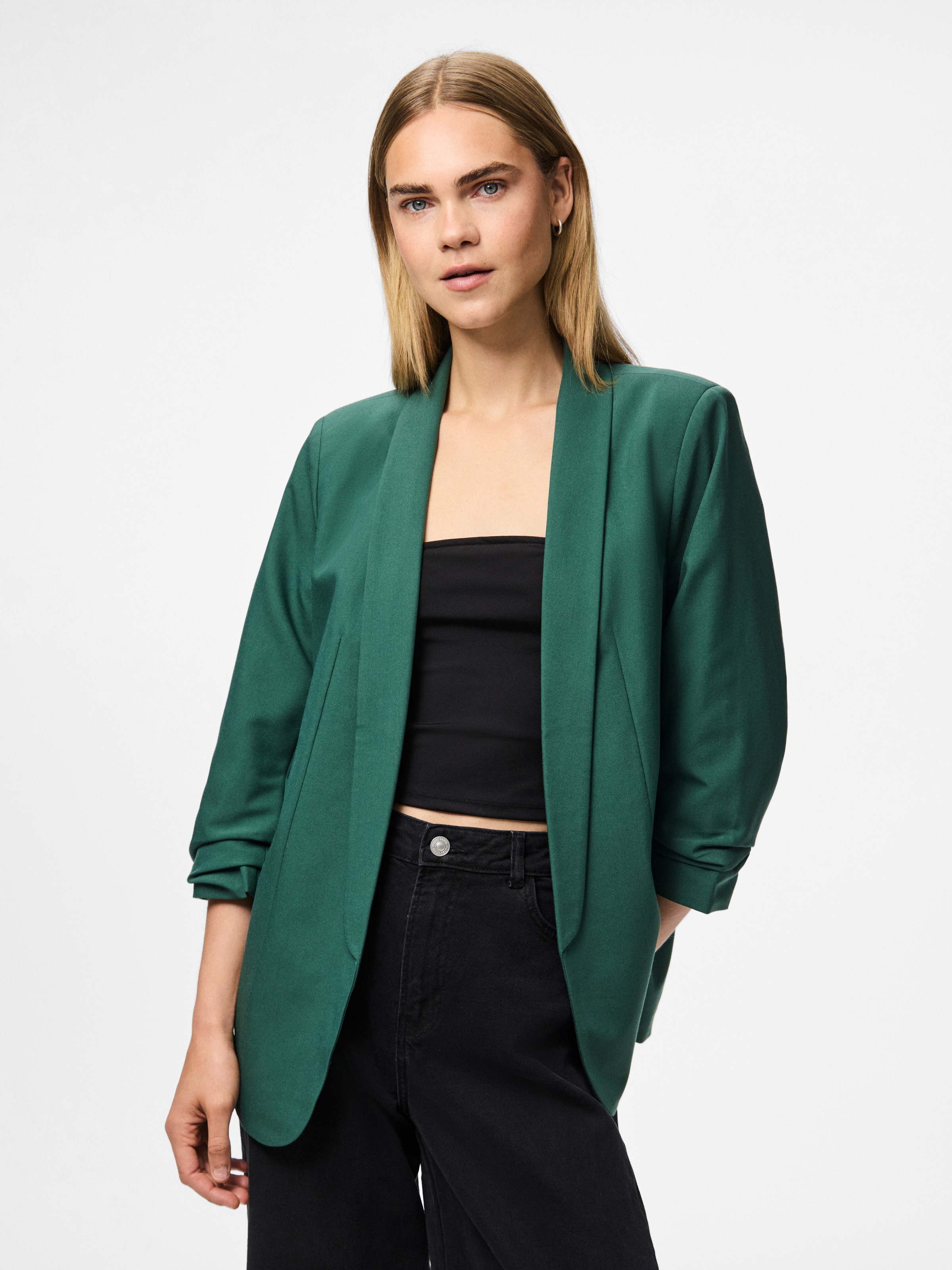 pieces "PCBOSELLA 3/4 BLAZER NOOS" Materialmix, regular fit günstig online kaufen