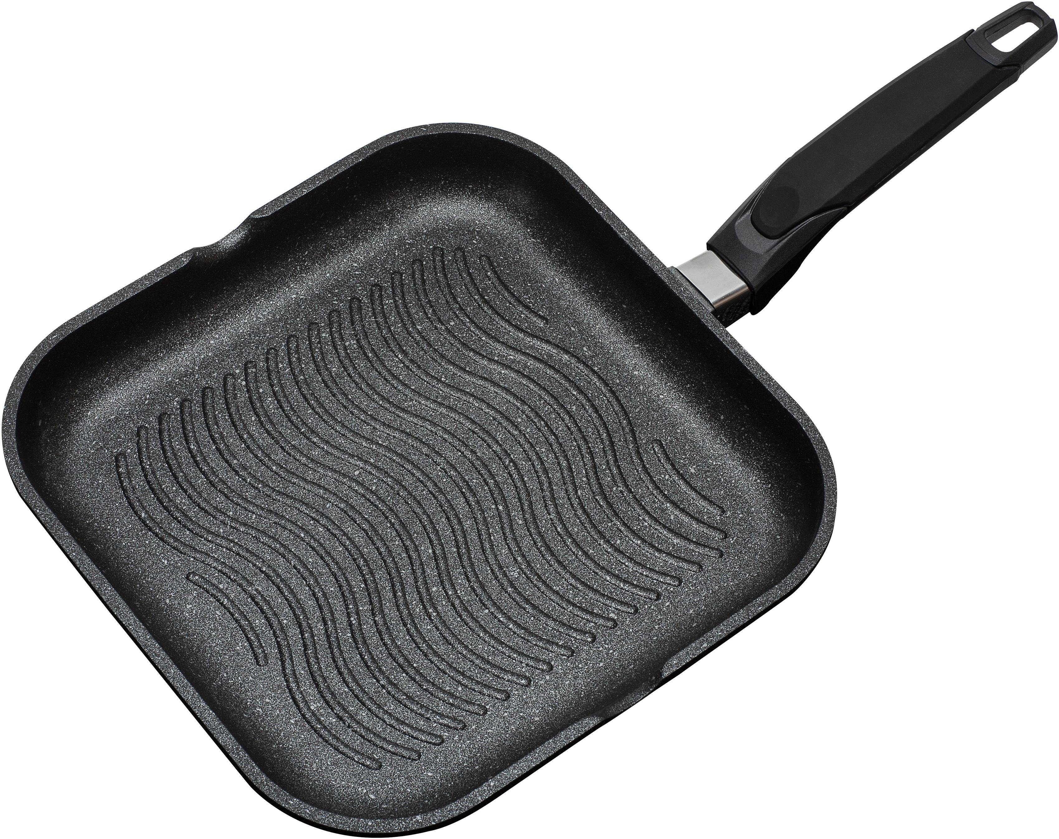 GSW 1100000002199 "Titanium Granit" Aluminiumguss 1 Stk. tlg. 28x28 cm, Induktion