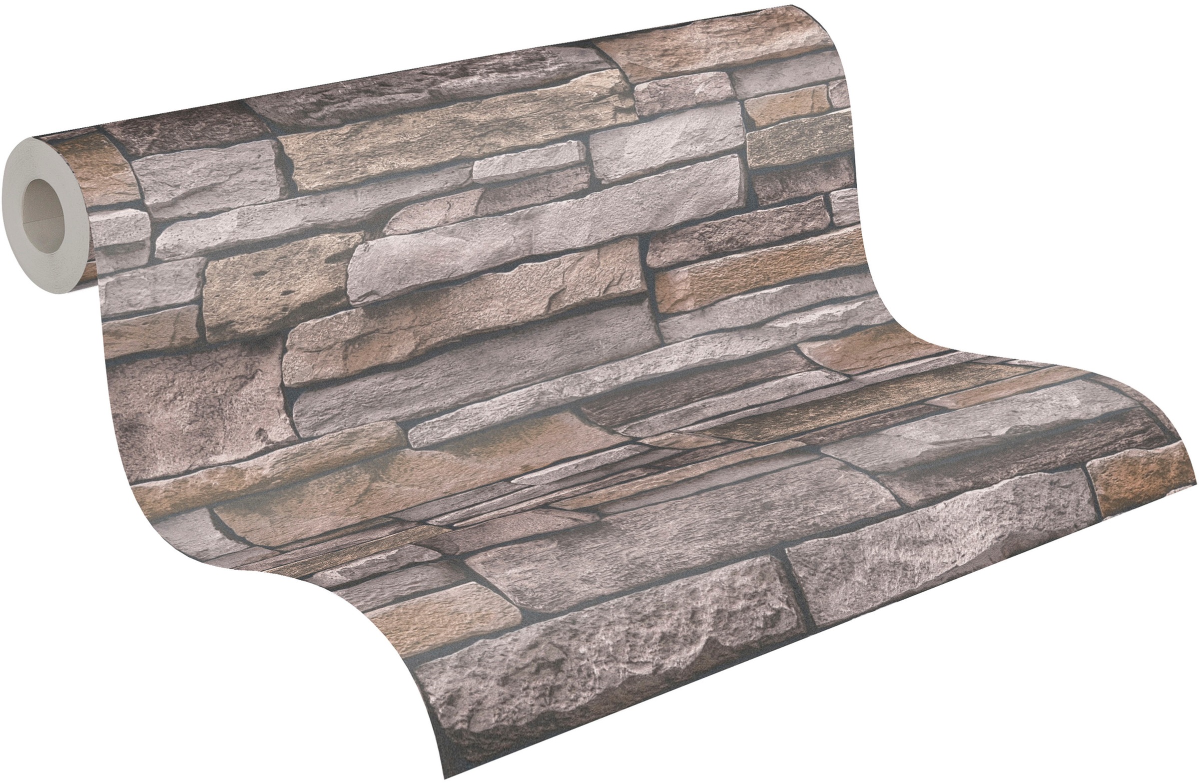 Thumbnail - A.S. Création Vliestapete "Terra Steintapete" gemustert  matt  neutral leicht strukturiert Steinoptik Steinwand Naturste...