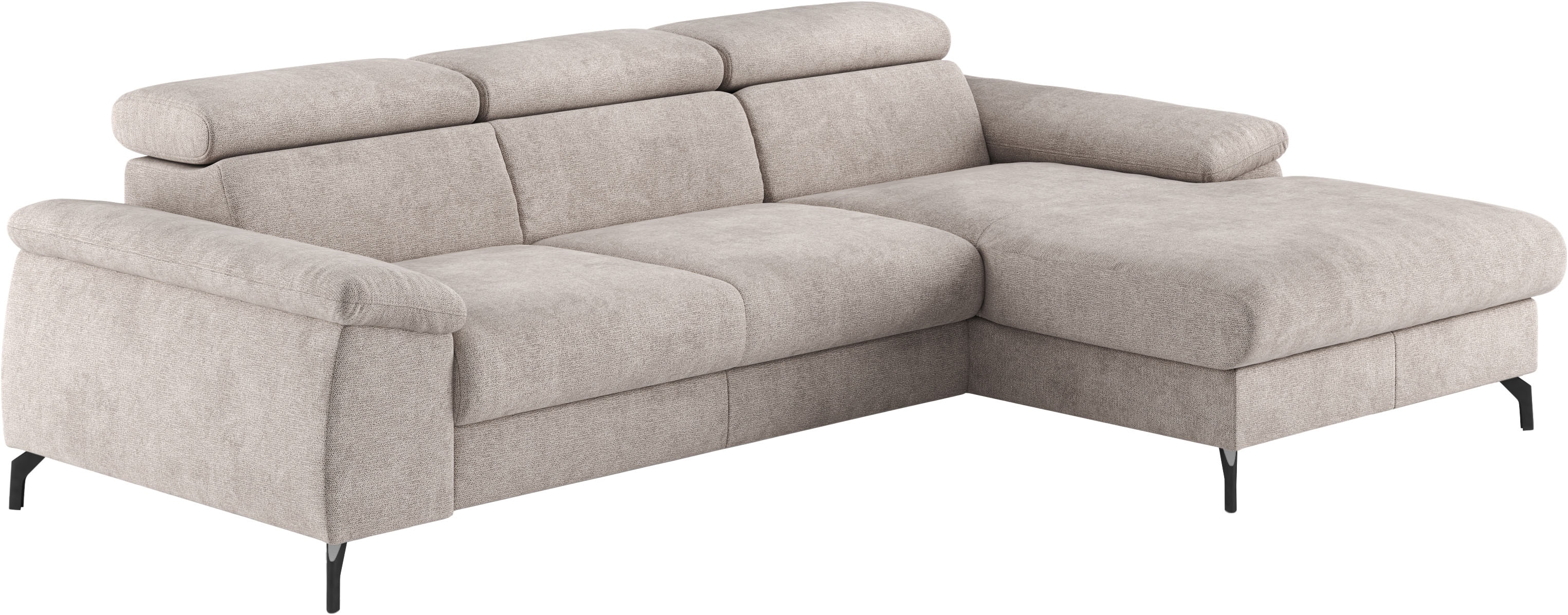 COTTA Ecksofa "Kitty L-Form, B: 242 cm" mit Kopfteilverstellung, optional Schlaffunktion & Bettkasten