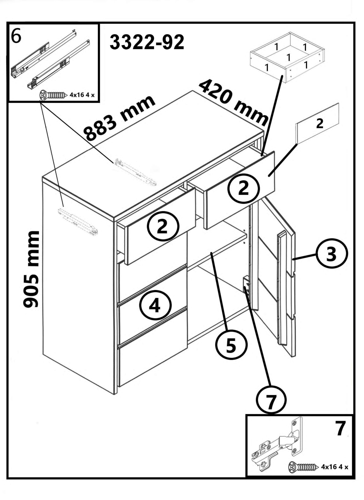 Home affaire Kommode »Zetra Schubladenschrank, 2 Schubladen/2 Türen mit Soft-Close-Function«, Fertig montiert, Eiche Massivholz, Breite 88 cm