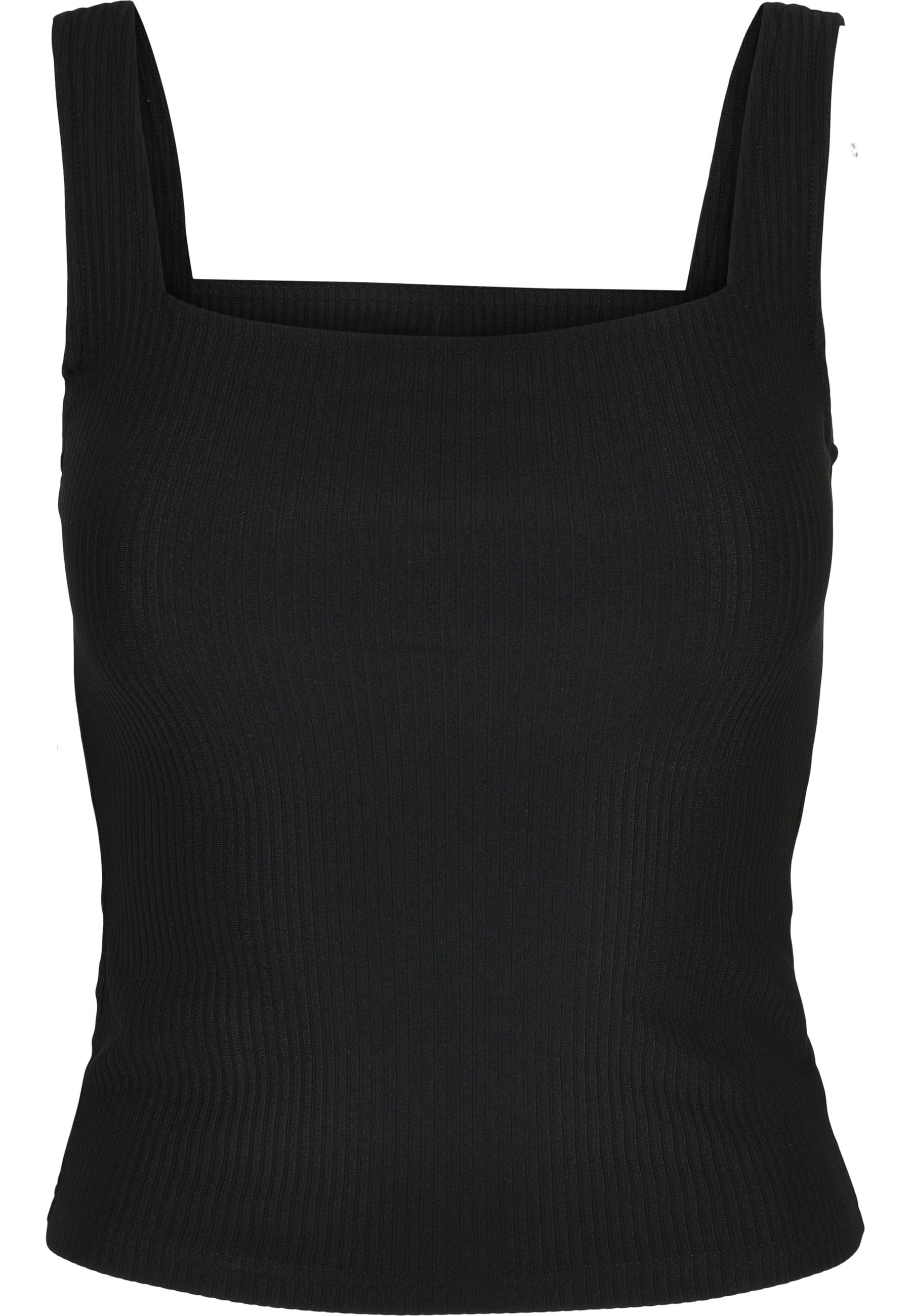 URBAN CLASSICS Yoga & Relax Shirt "Urban Classics Damen Ladies Squard Neckline Rib Top" 1 Stk.