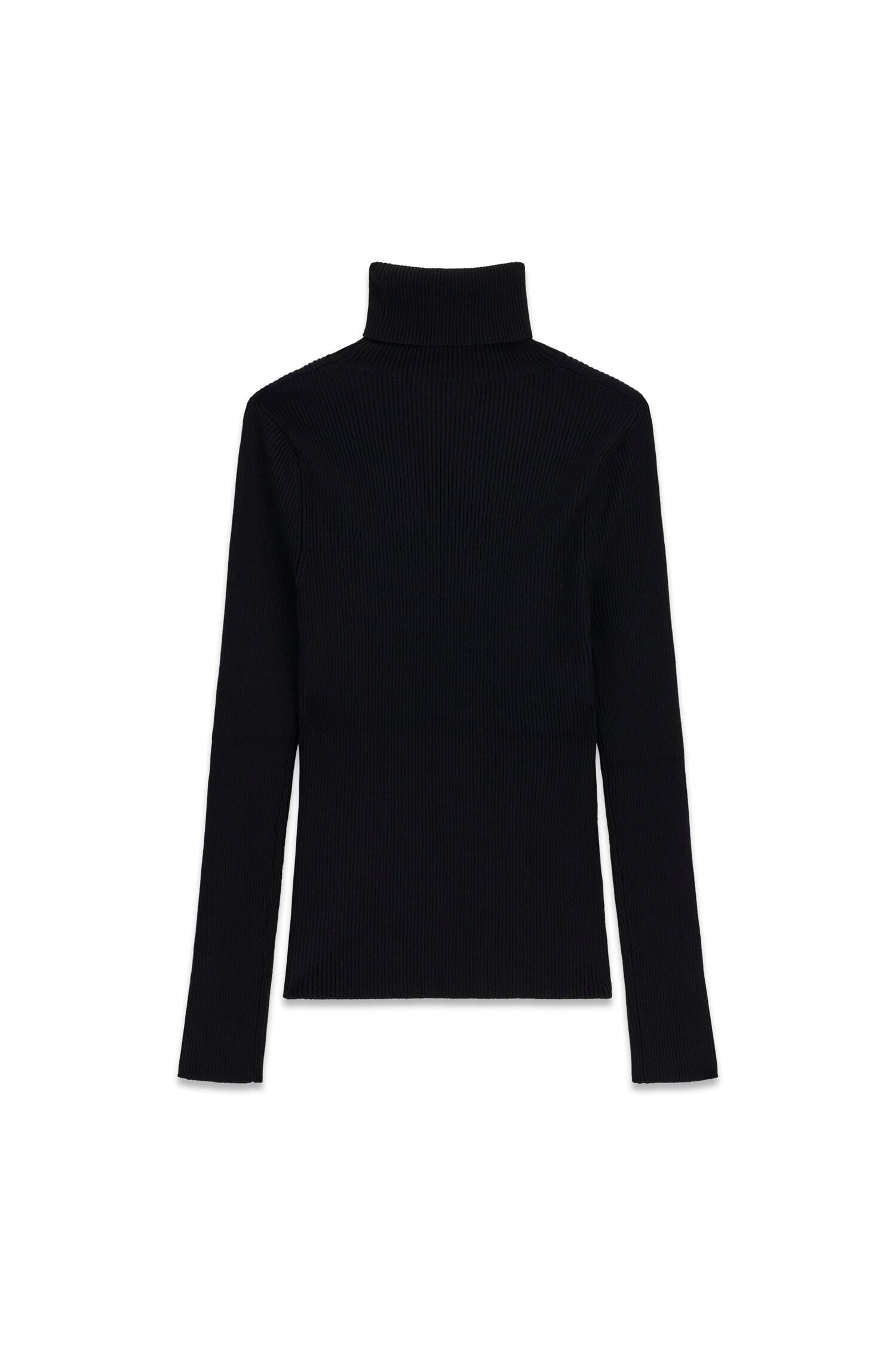 Guess Rollkragenpullover »LS TN ELLIE SWTR« in gerippter Struktur, Knopf-Details