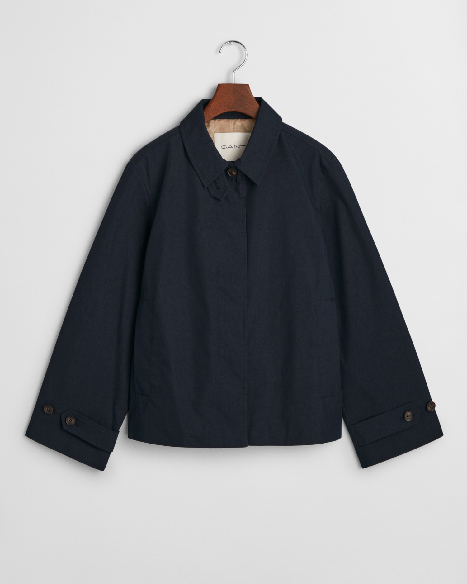 Gant Kurzmantel »SHORT COTTON CAR COAT«, mit leichter A-Linien Silhouette
