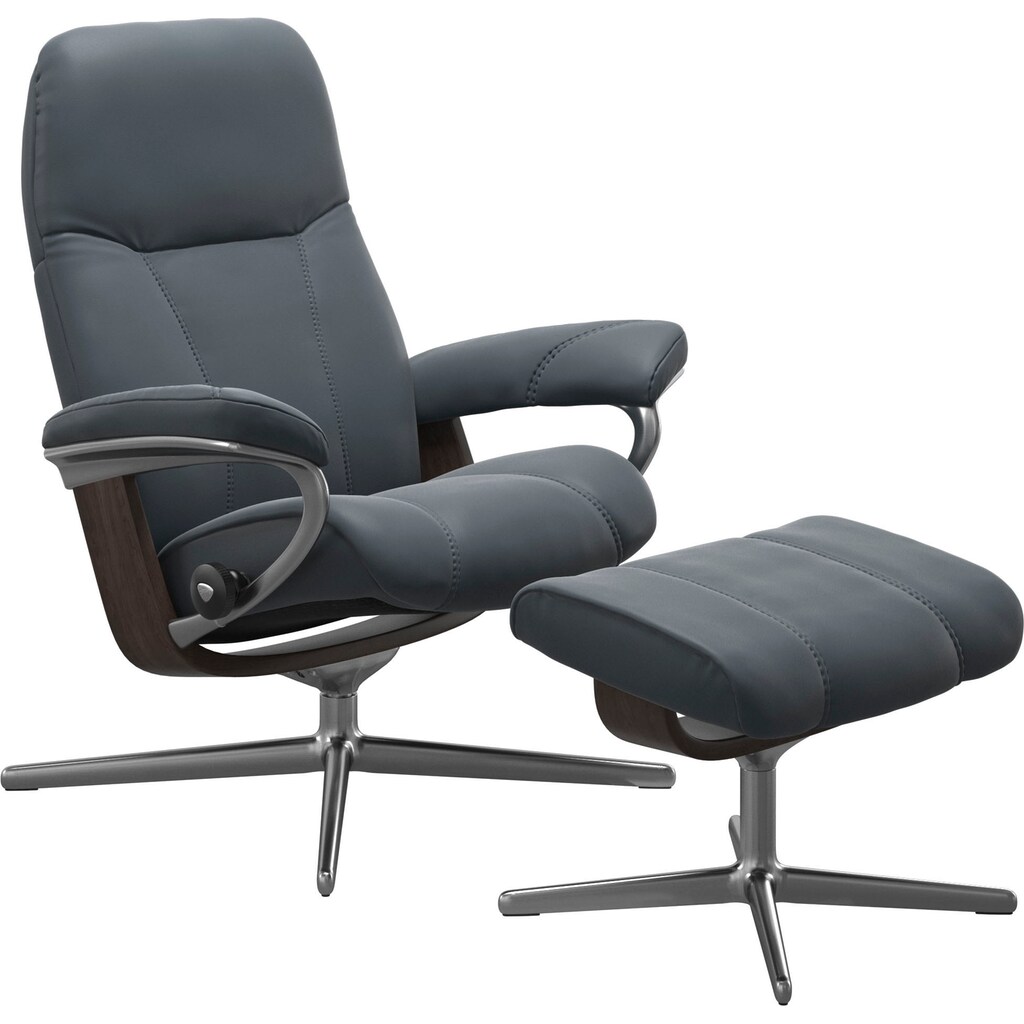 Stressless® Relaxsessel »Consul«, mit Cross Base, Größe S, M & L, Holzakzent Wenge