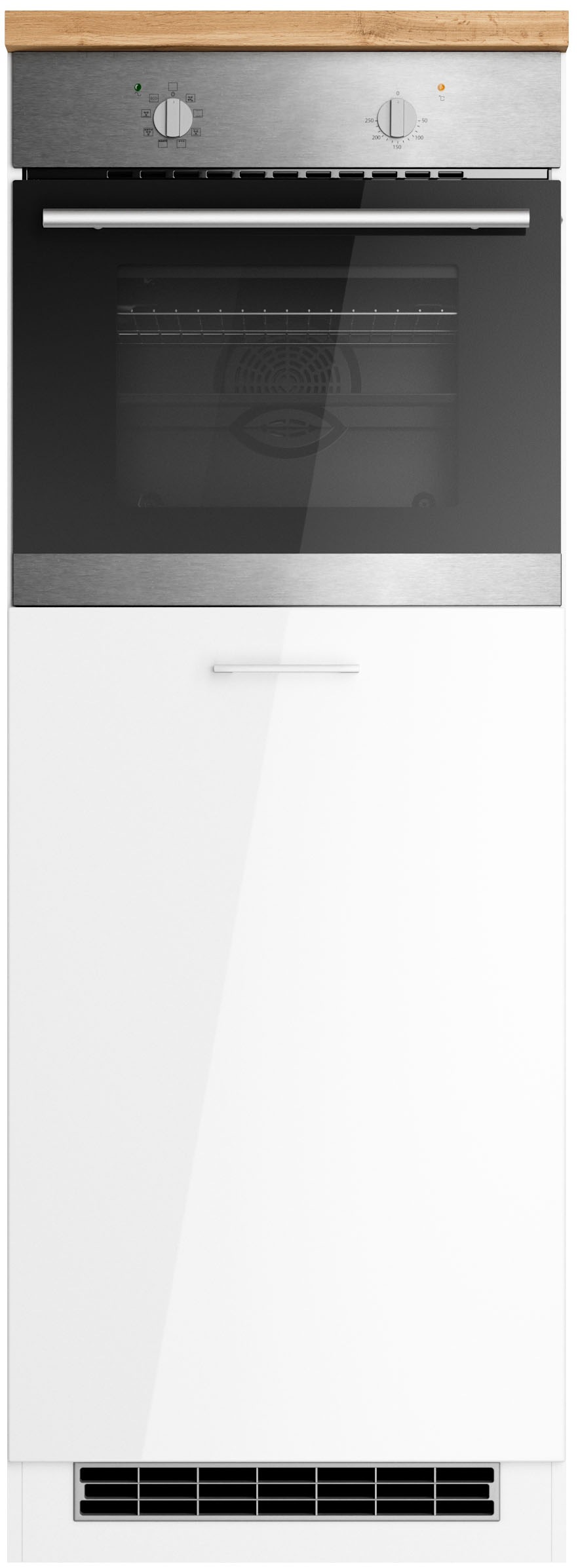 KOCHSTATION Backofenumbauschrank »KS-Milan«, HELD Möbel, Ofenumbauschrank 60 cm, matte oder hochglänzende Fronten