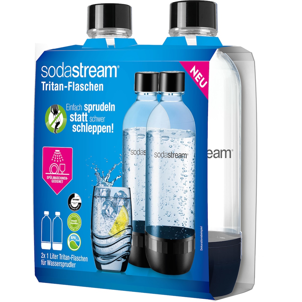 SodaStream Wassersprudler Flasche »DuoPack 2x 1L Tritan-Flasche«, (Set, 2 tlg.)