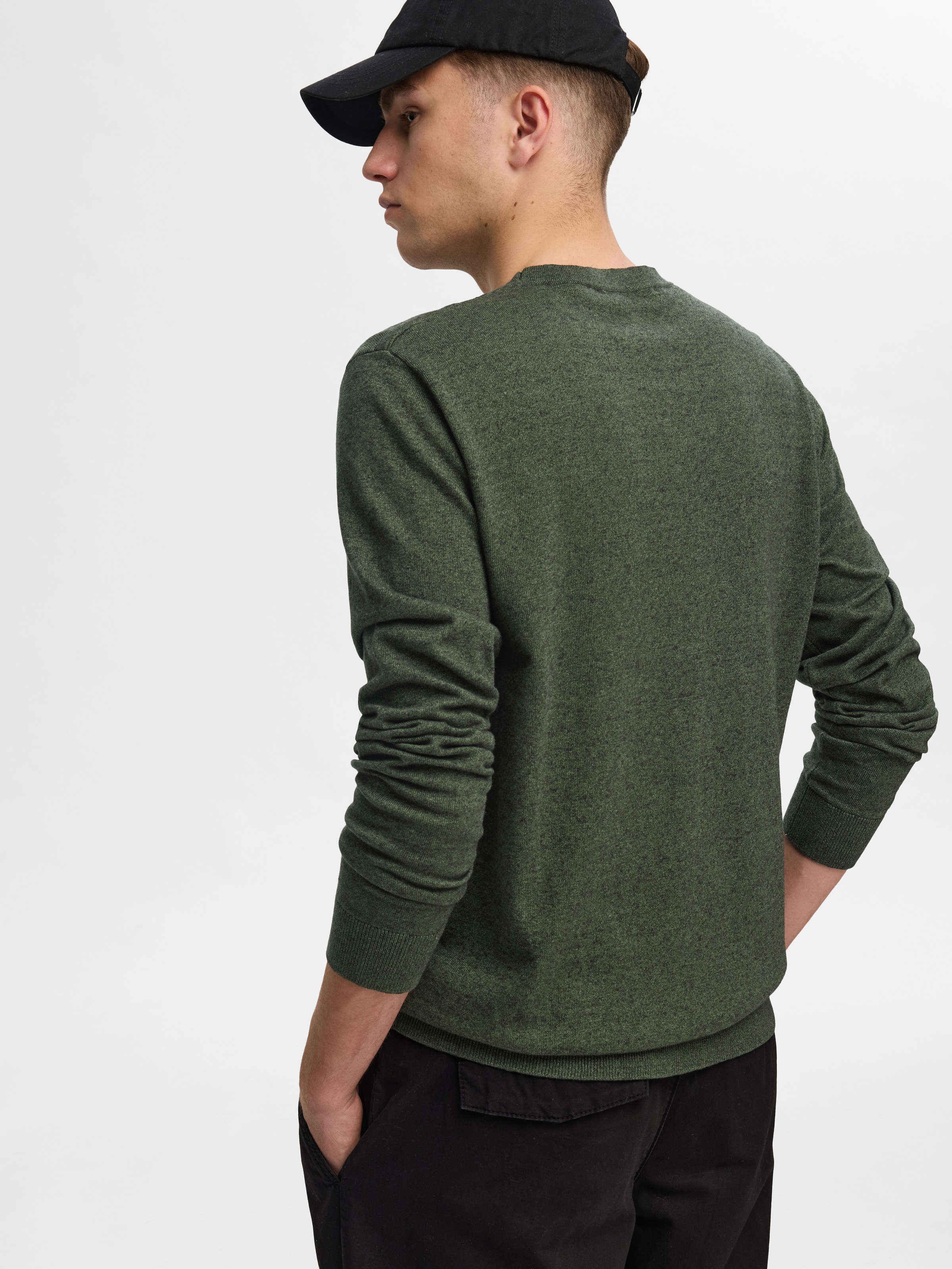 SELECTED HOMME Strickpullover »SLHBERG CREW NECK NOOS«