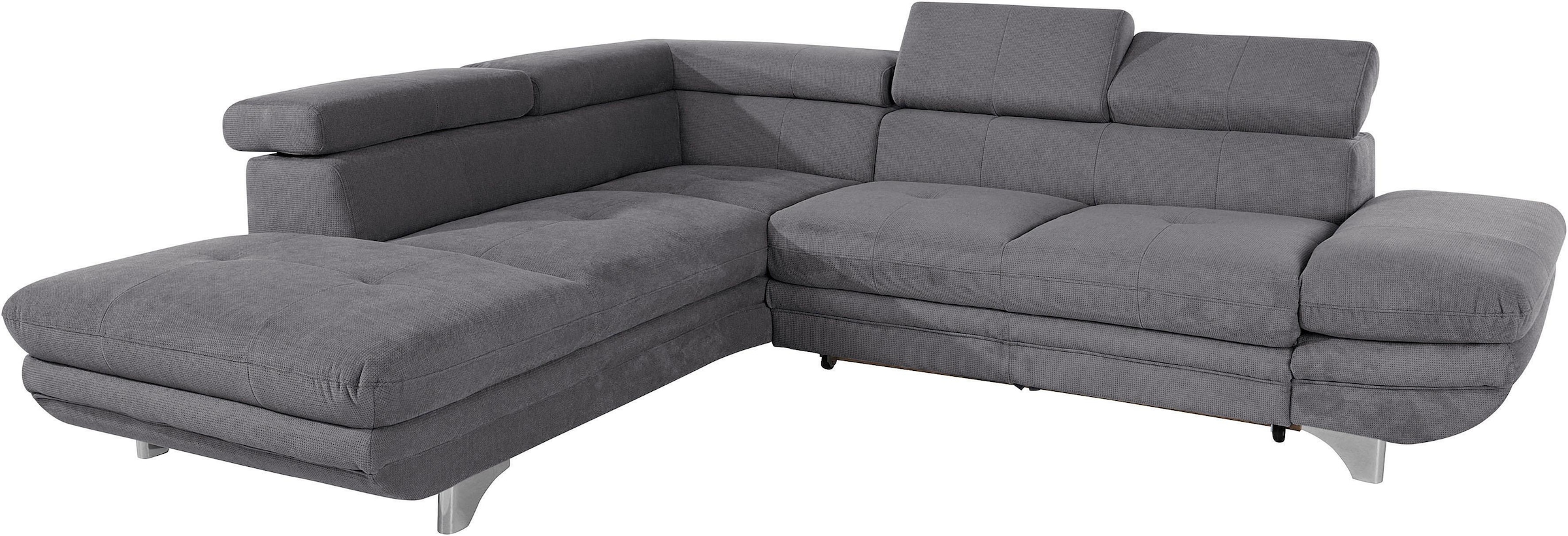 COTTA Ecksofa "Enterprise L-Form" mit Arm- & Kopfteilverstellung, wahlweise mit Schlaffunktion