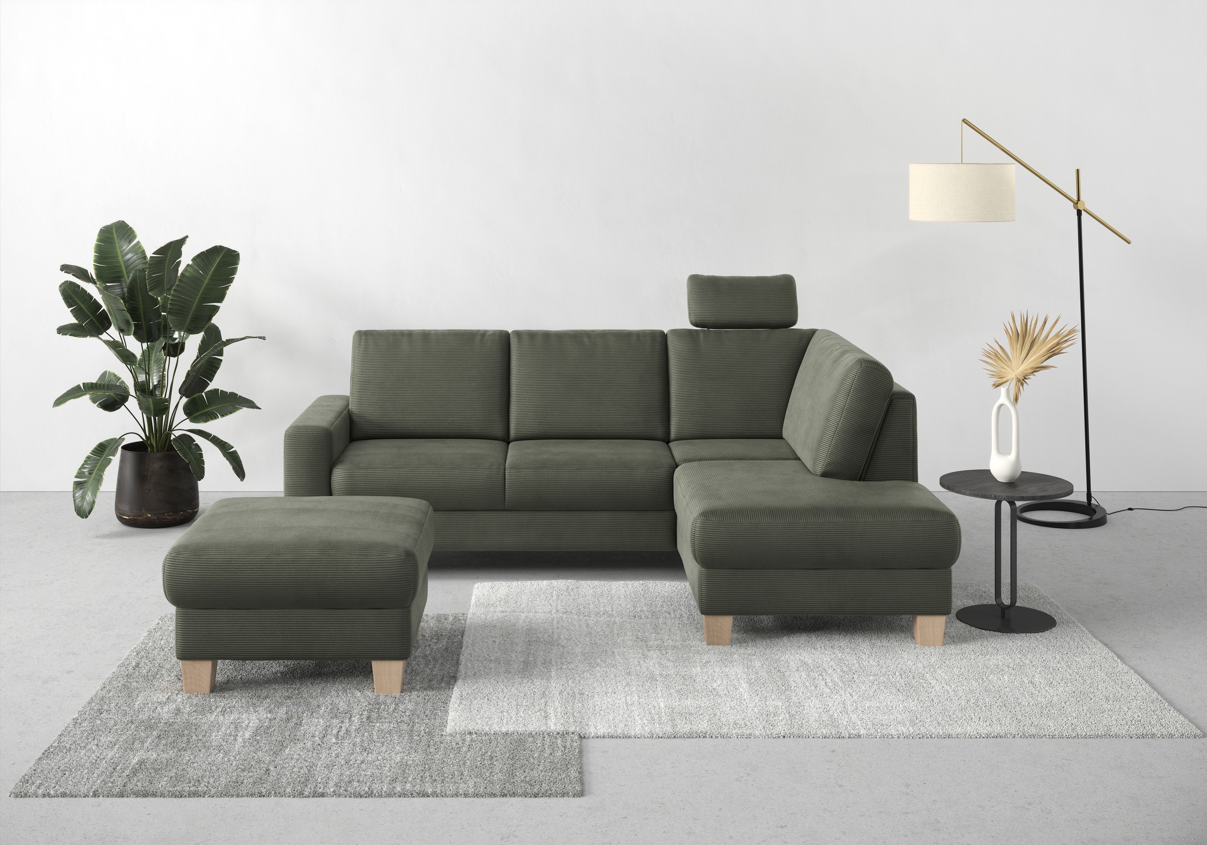 Home affaire Ecksofa "Summer L-Form" mit Ottomane, wahlweise mit Bettfunkti günstig online kaufen