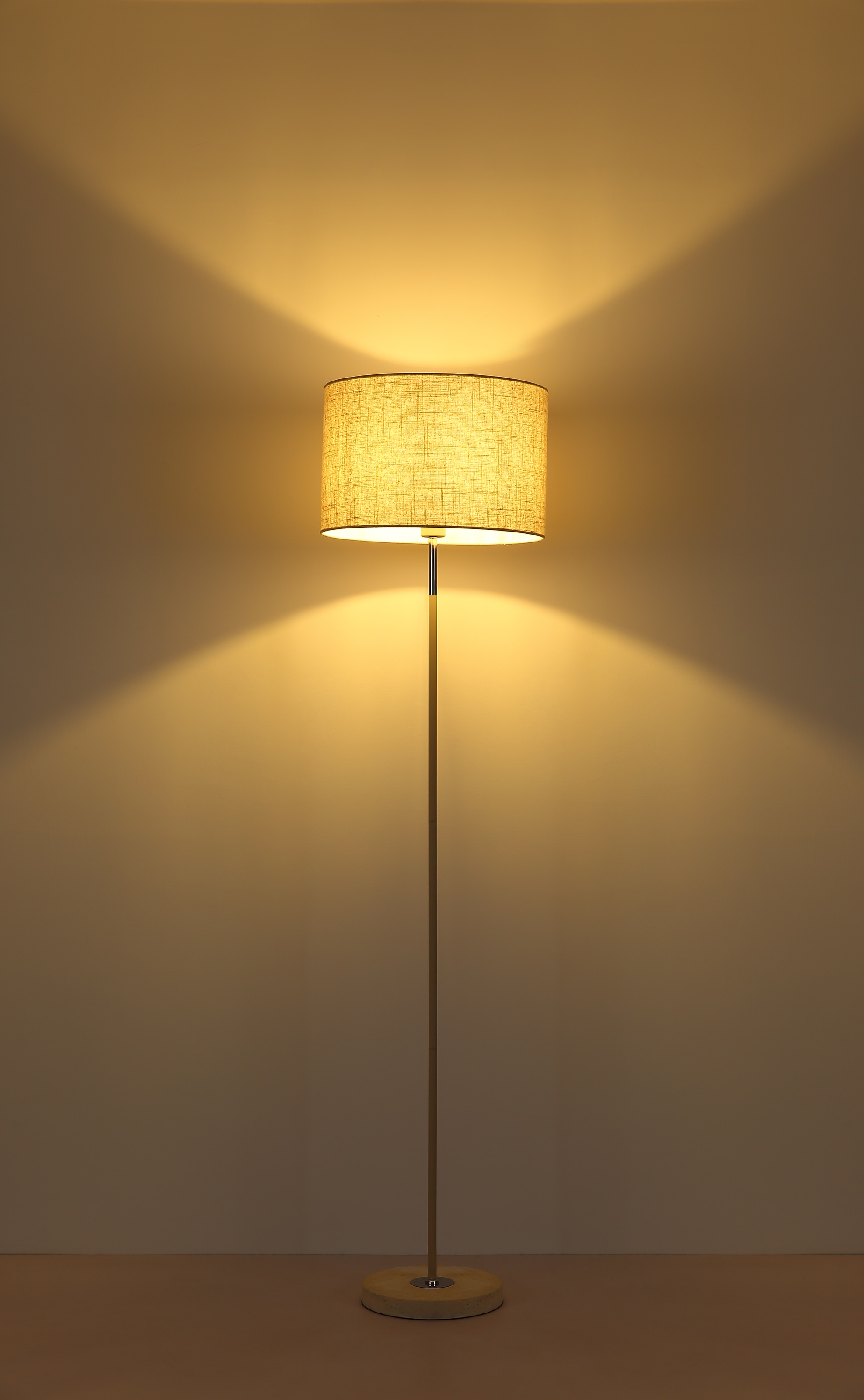 GLOBO LIGHTING Stehlampe »DELEON« E27 1 Stk. Stehleuchte für Wohnzimmer Travertin sand