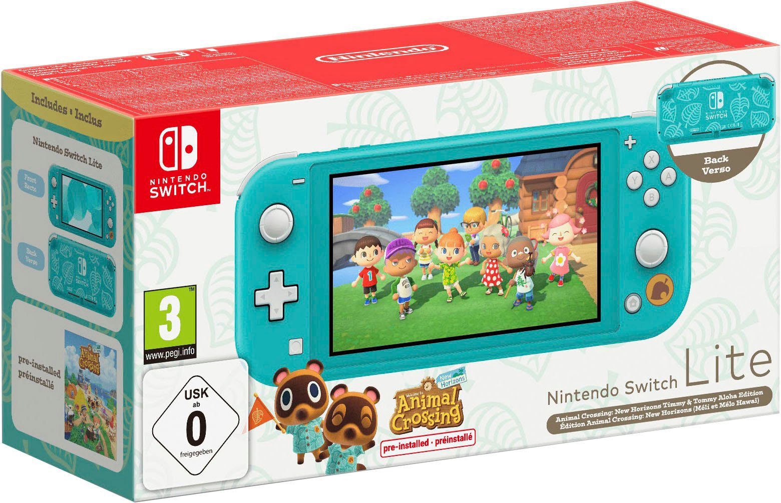 Nintendo Switch Konsolen-Set »Lite Animal Crossing: New Horizons Timmy & Tommy Edition«