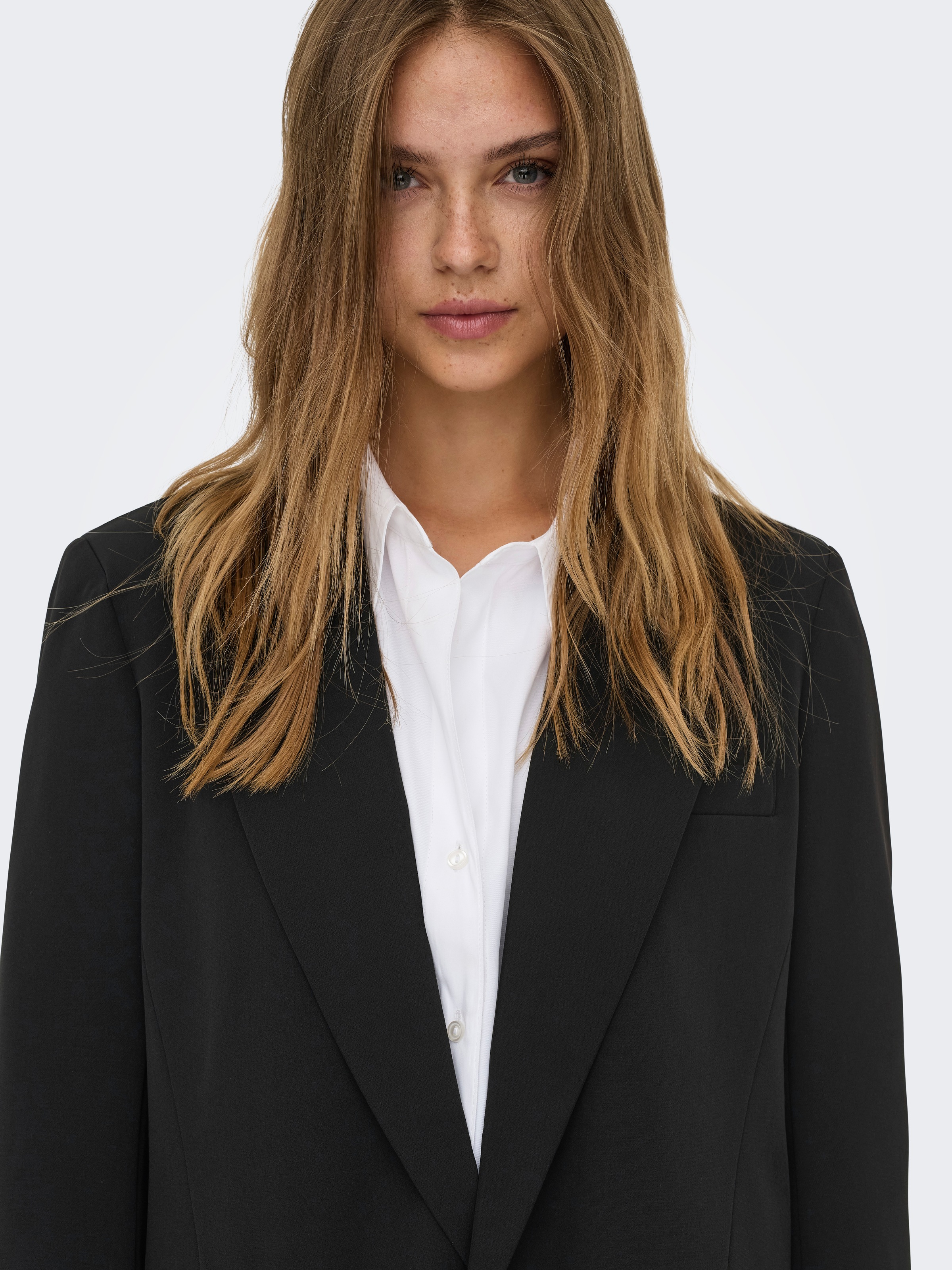 Thumbnail - ONLY Longblazer "ONLLANA-BERRY L/S REG BLAZER TLR CS" Materialmix, regular fit