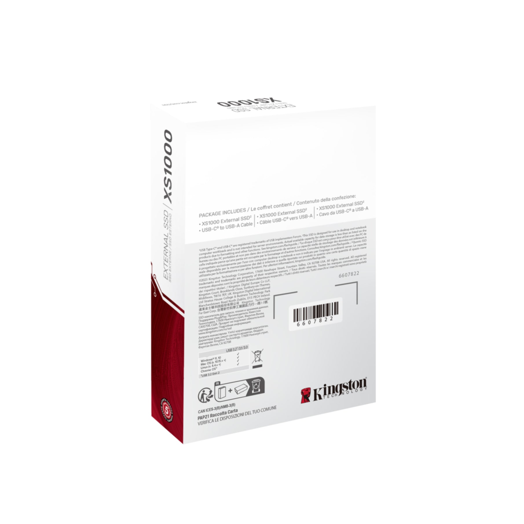 Kingston externe SSD »1TB XS1000 External USB 3.2 Gen 2 Portable Solid State Drive«