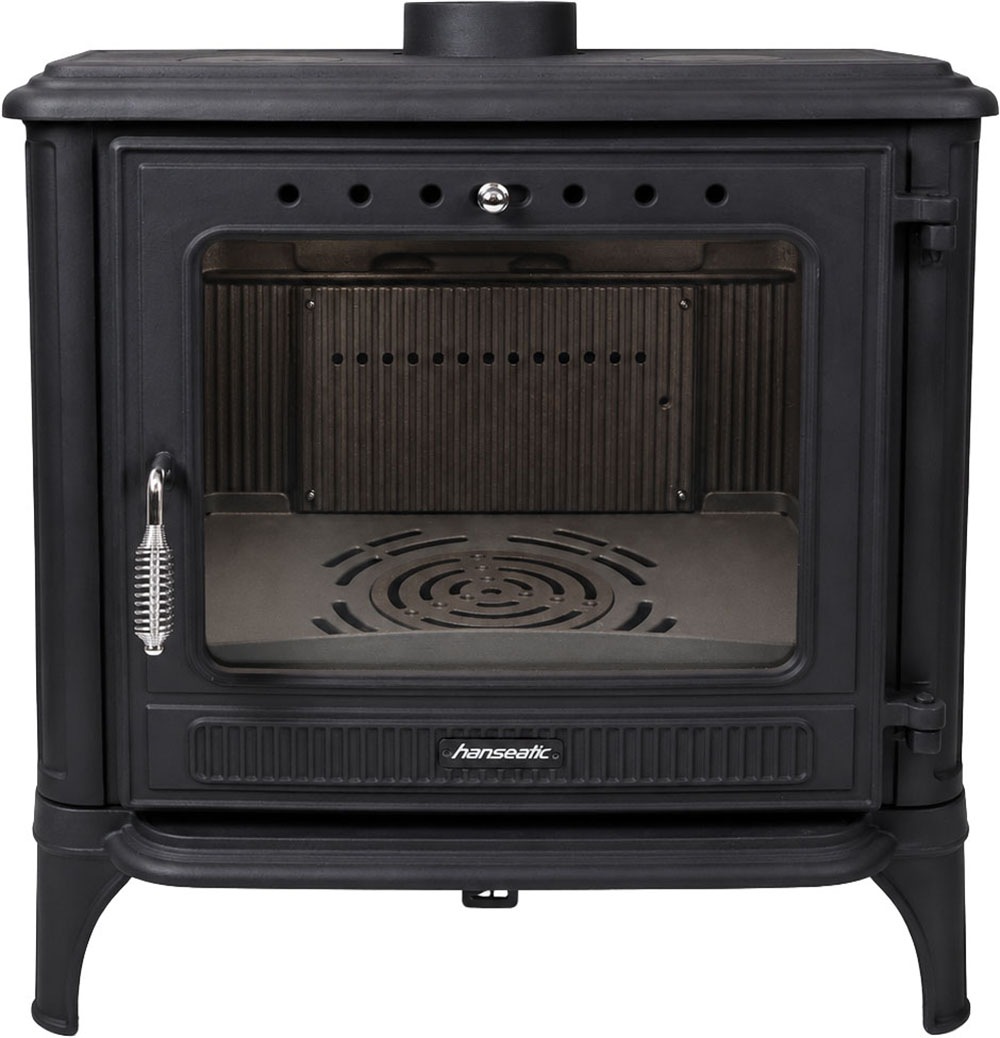 Hanseatic Kaminofen »Castor XXL, Gussofen mit Beige emaillierten Seiten für 50cm Holz« Großer Feuerraum