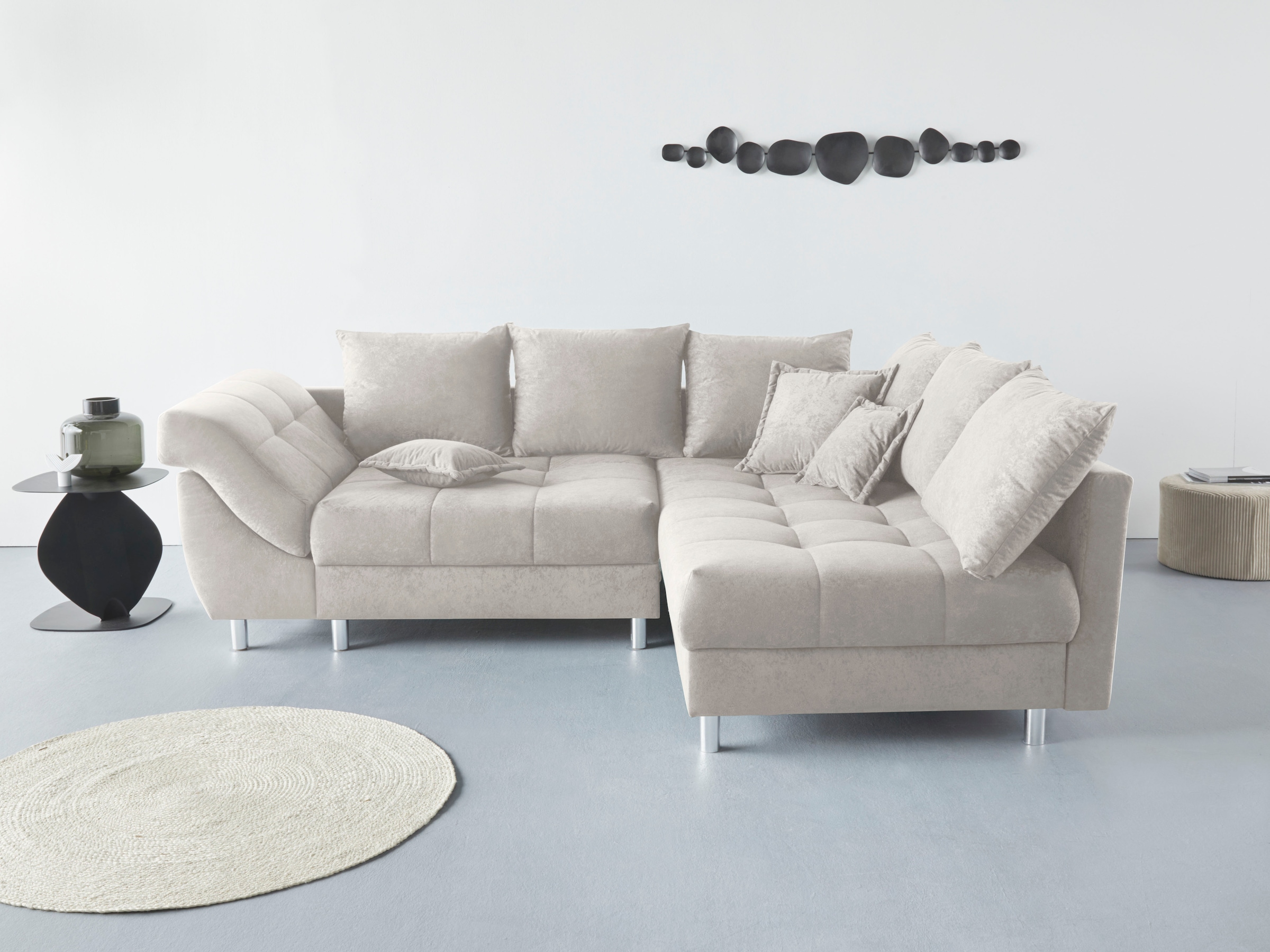 COLLECTION AB Ecksofa Joseli, mit Zier- und Rückenkissen, komfortable Schan günstig online kaufen