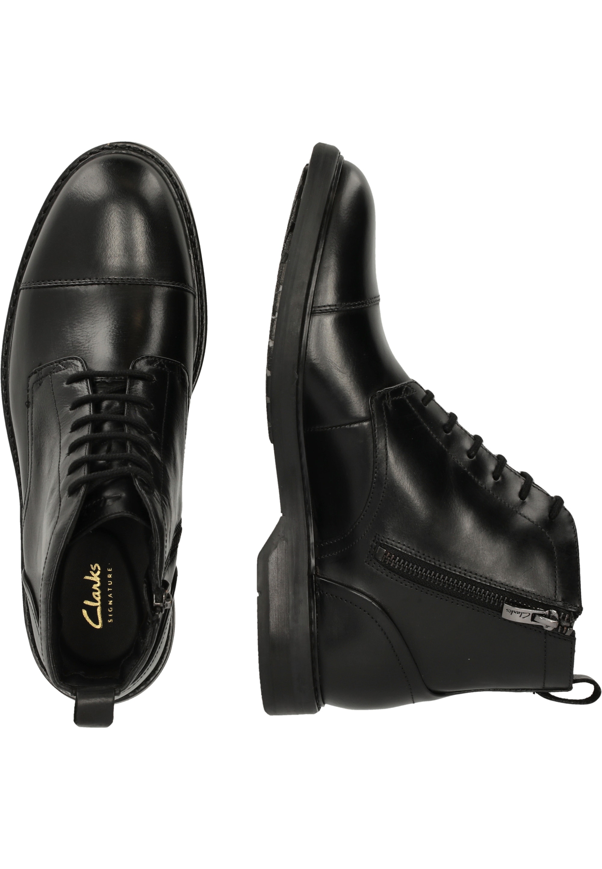 Clarks Stiefelette »Aldwin Cap«, mit vielseitiger Optik und ganztägigem Komfort