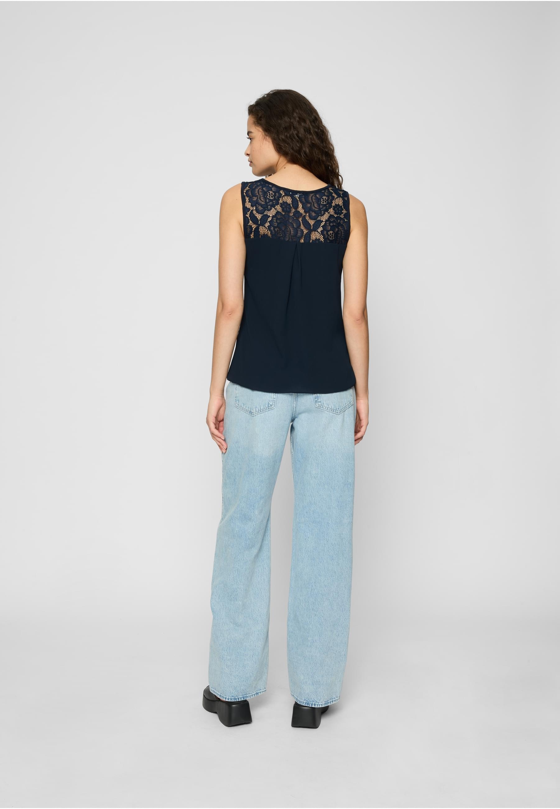 CLOUD 5IVE Klassische Bluse »CLOUD 5IVE Cloud5ive Damen Chiffon Top mit Spitzendetails«