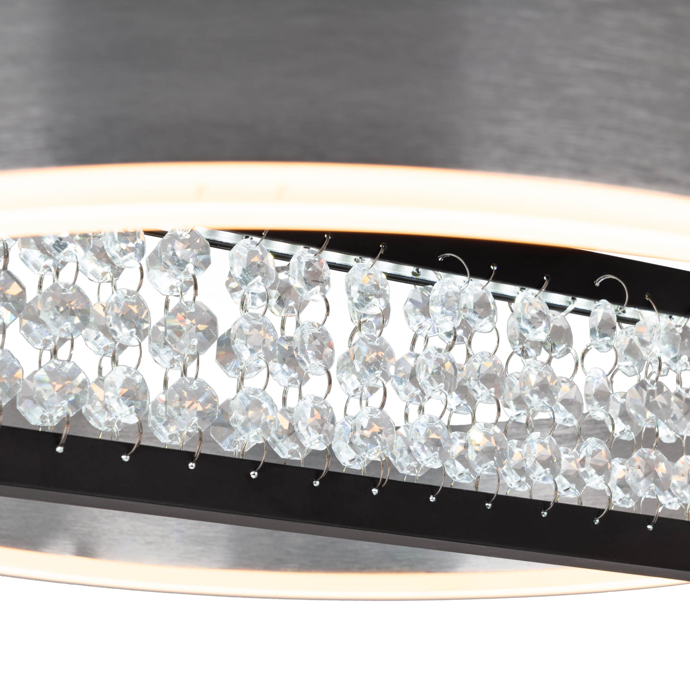 näve LED Pendelleuchte »Yvaris« LED-Modul 1 Stk. warmweiß - kaltweiß dimmbar per Fernbedienung, Memory, Nachtlicht, CCT, Kristallelemente