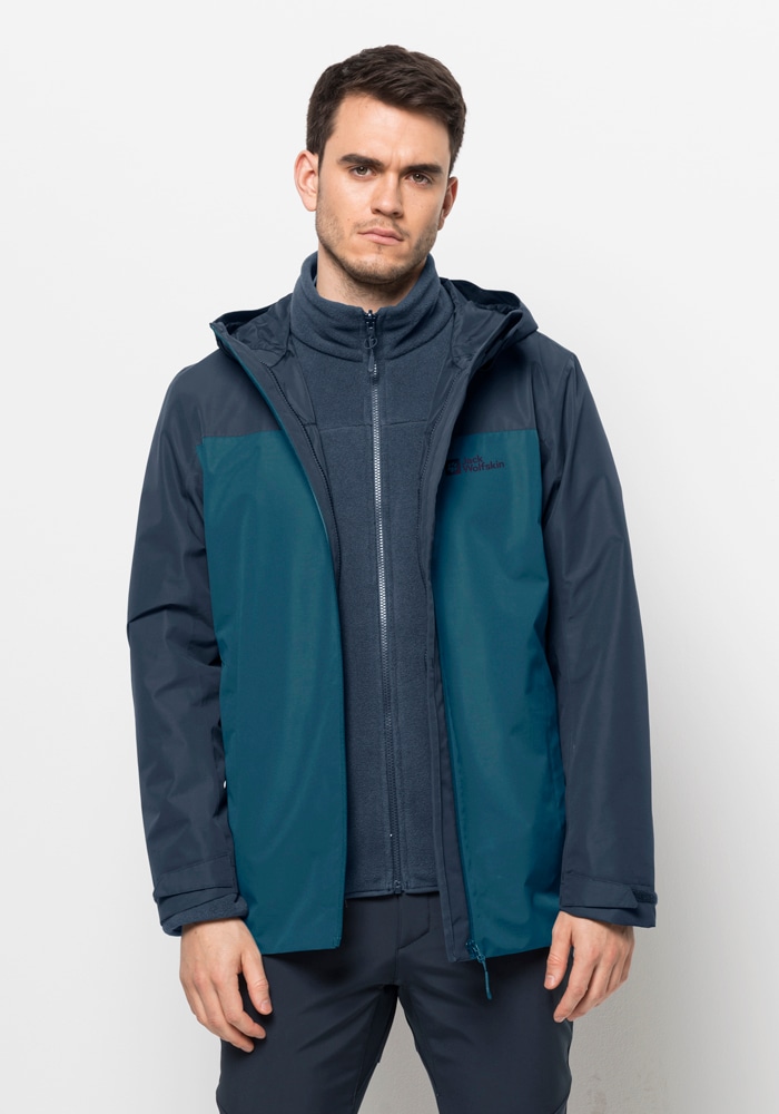 Jack Wolfskin 3-in-1-Funktionsjacke "TAUBENBERG 3IN1 JKT M", mit Kapuze