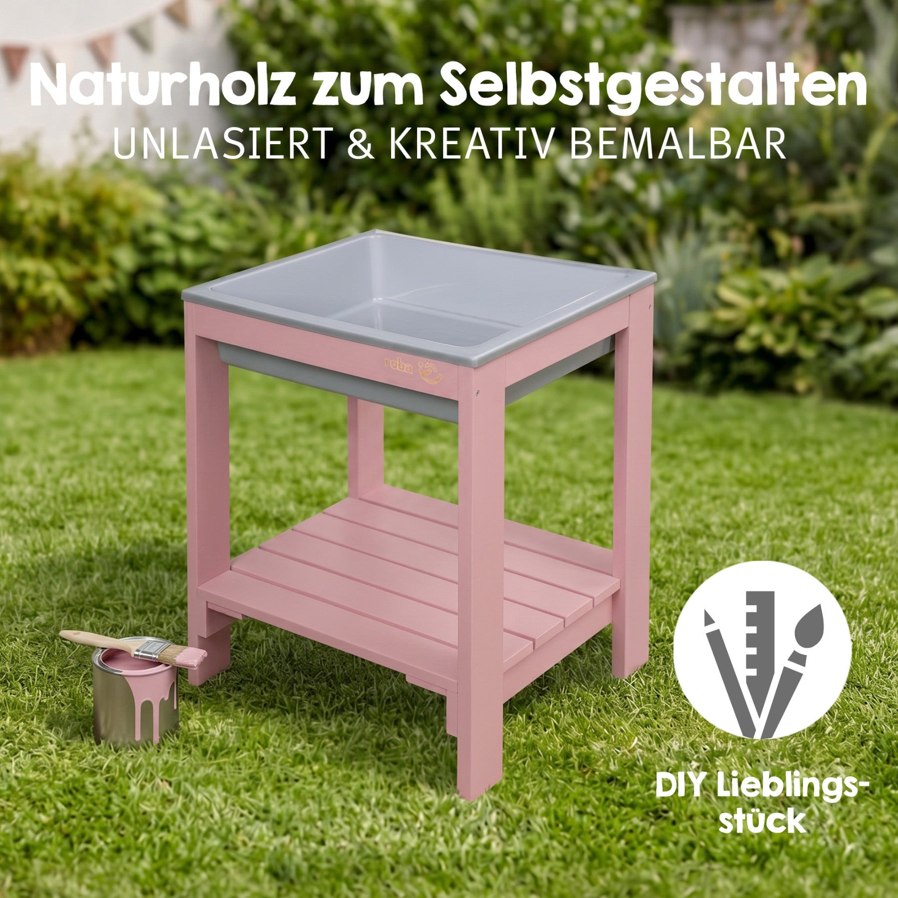 roba® Spieltisch »Outdoor+ Spieltisch TINY mit Spielwanne«