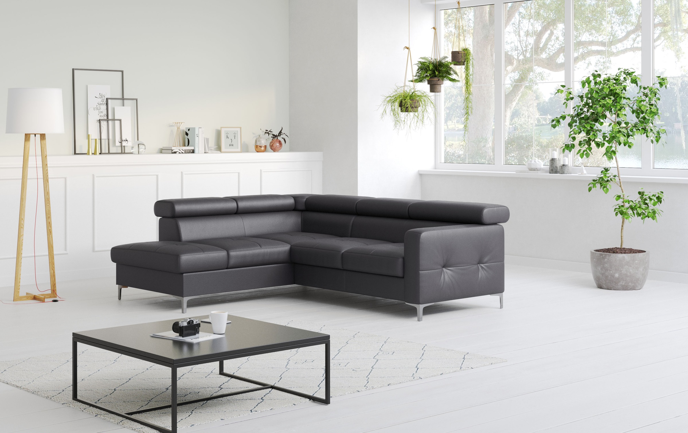 COTTA Ecksofa »Sammy L-Form«, mit Kopfteilverstellung, wahlweise mit Bettfunktion & Bettkasten