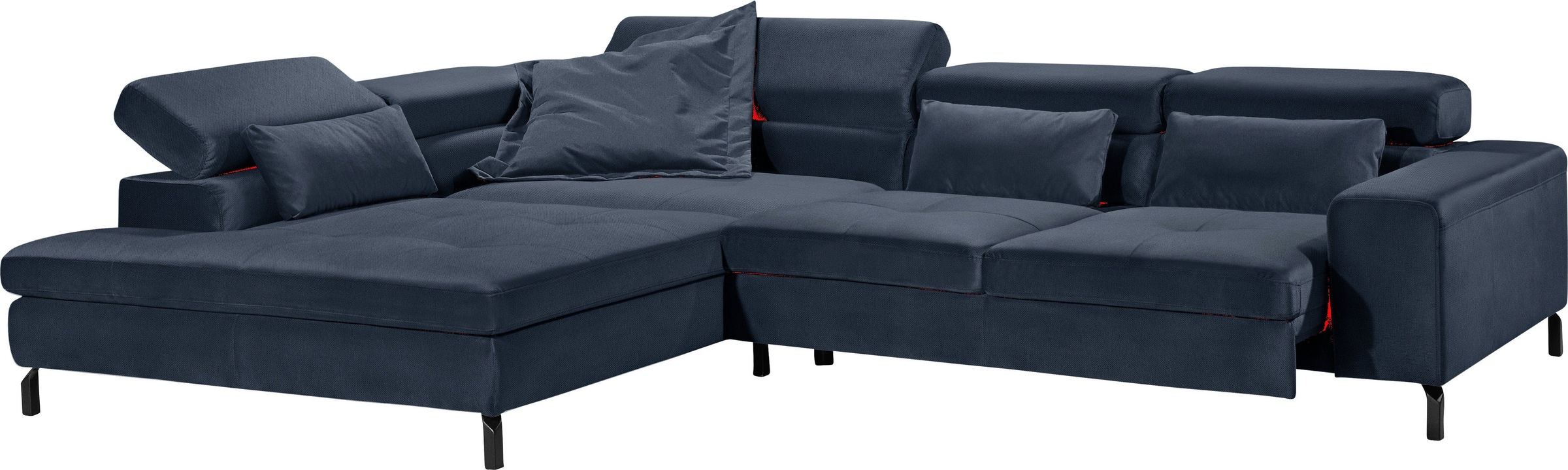 GALLERY M branded by Musterring Ecksofa »Felicia Due L-Form«, Wahlweise mit Sitzvorzug, inkl. Kopfteilverstellung, Sitzhöhe 43 cm