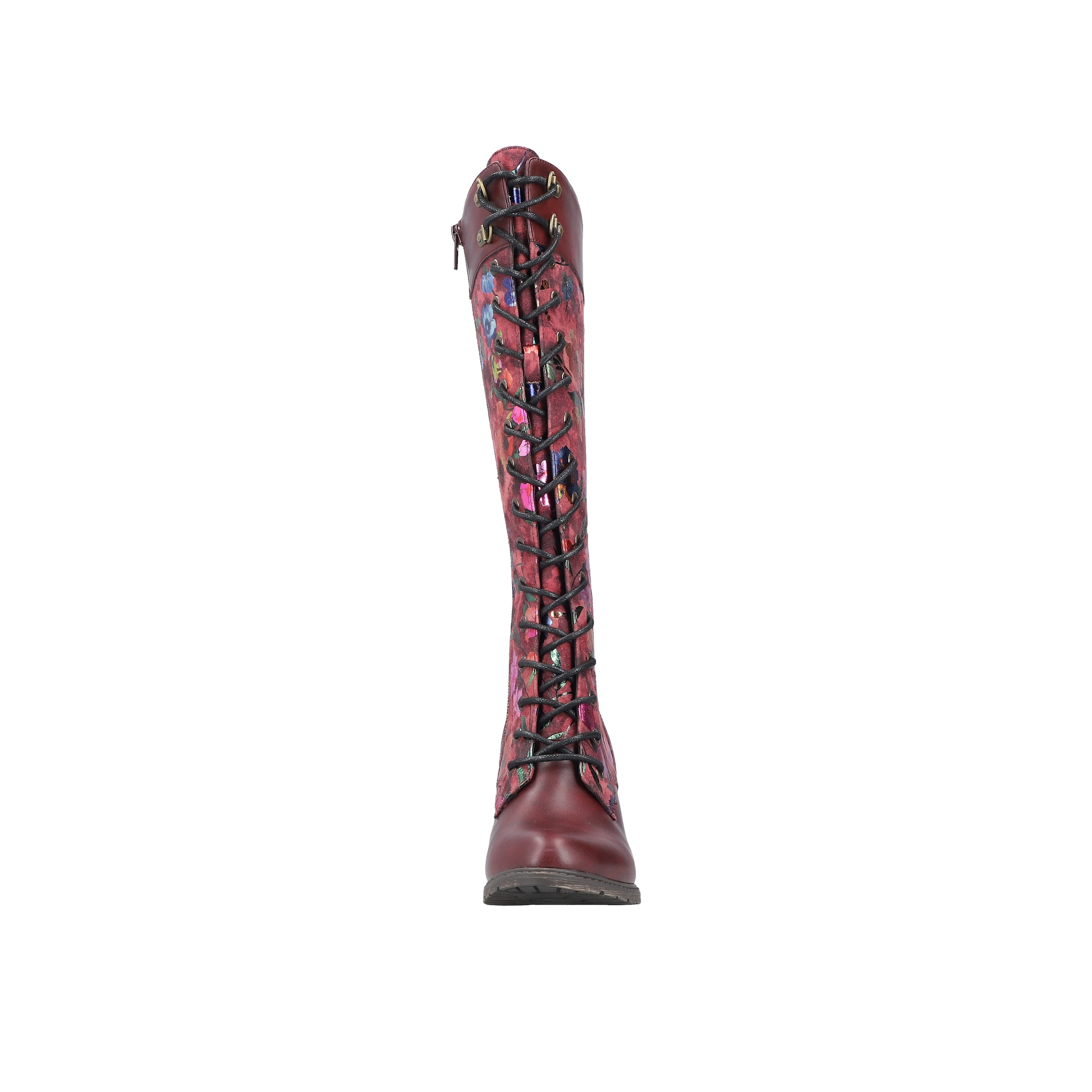 Rieker Schnürstiefel  Langschaftstiefel mit stylischem Blumenmuster