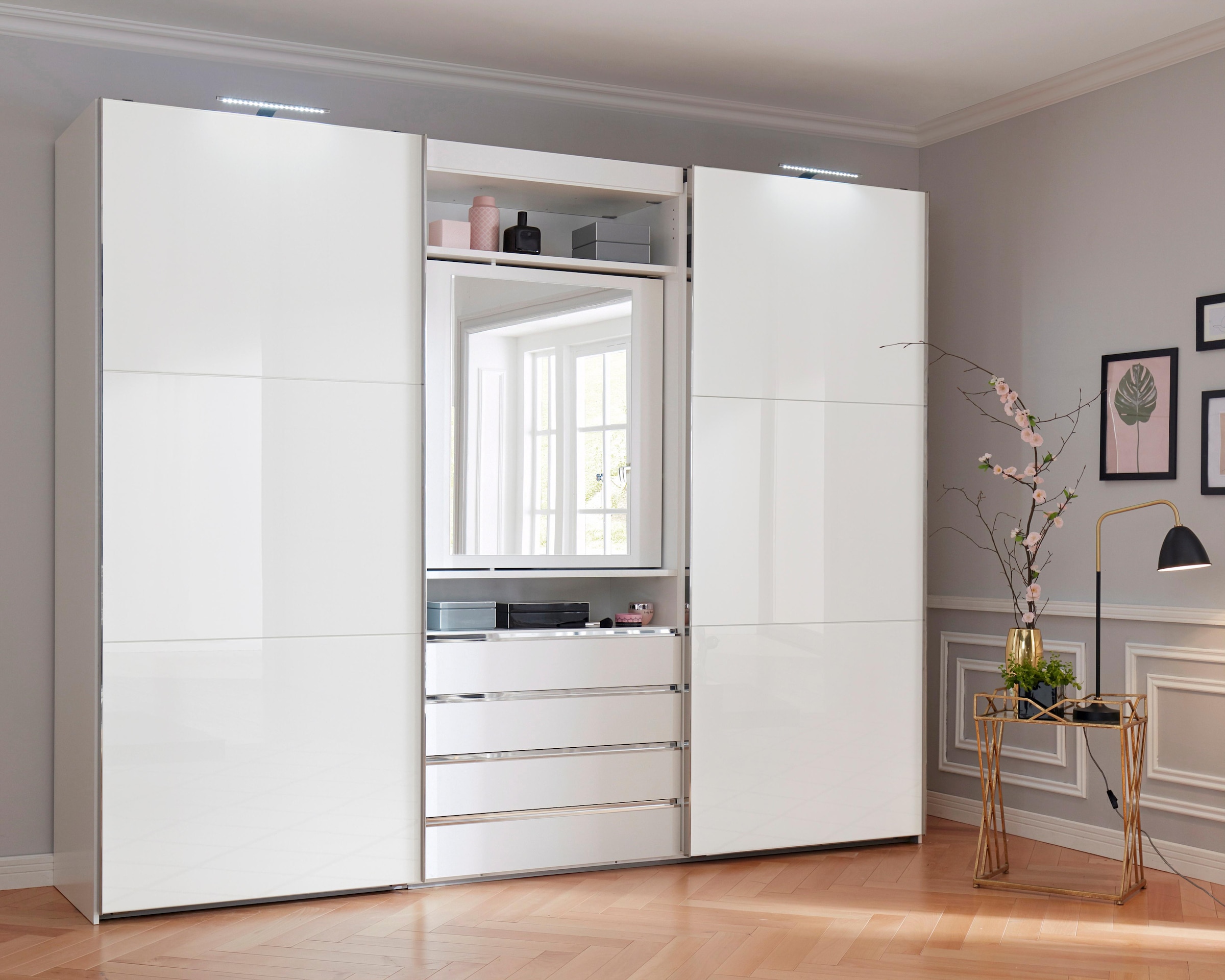 mit Spiegeltür BAUR Go Schwebetürenschrank Fresh | drehbarer »Magic«, To