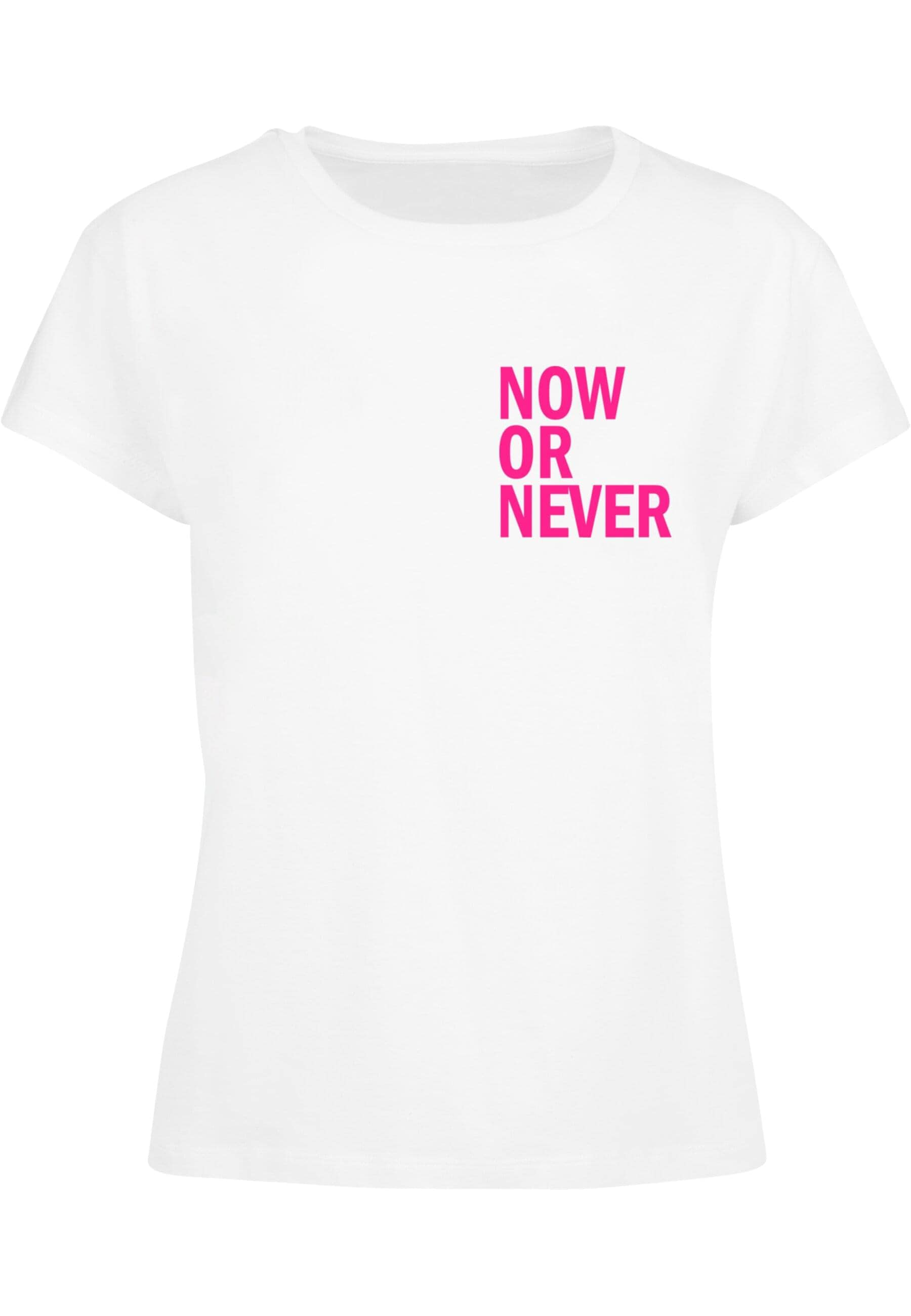 T-Shirt »Merchcode Damen Ladies Now Or Never Box Tee«, (1 tlg.)