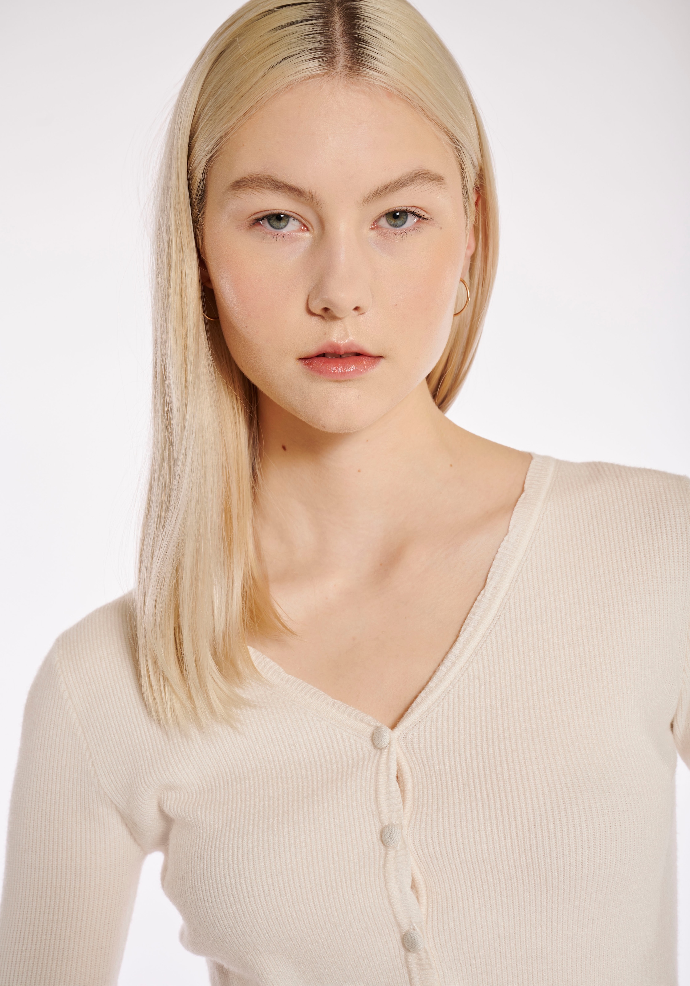 HaILY’S Strickjacke »LS V CD Na44tasha«, aus Rippstrick