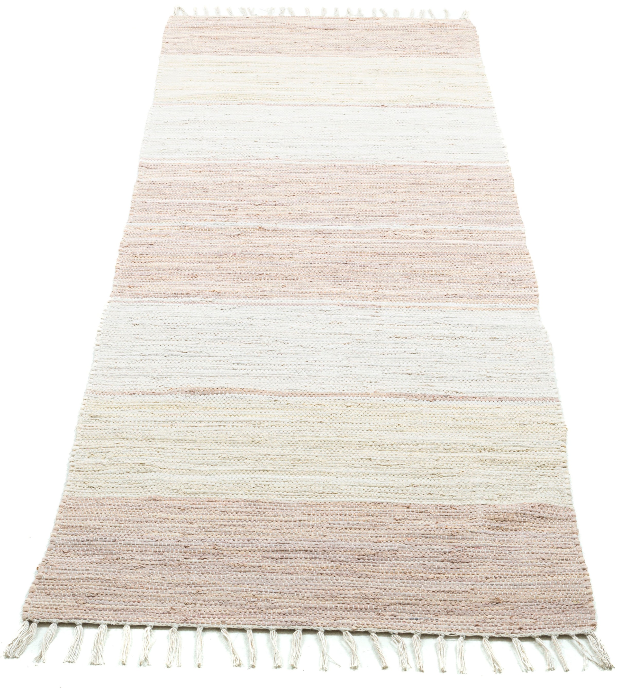 THEKO Teppich "Stripe Cotton, handgewebt" rechteckig 5 mm Höhe Flachgewebe, günstig online kaufen
