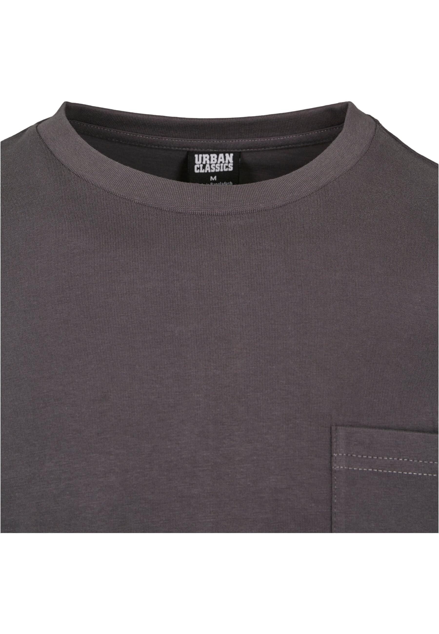 URBAN CLASSICS Longpullover »Urban Classics Herren Neon Logo Boxy Pocket LS«, (1 tlg.)