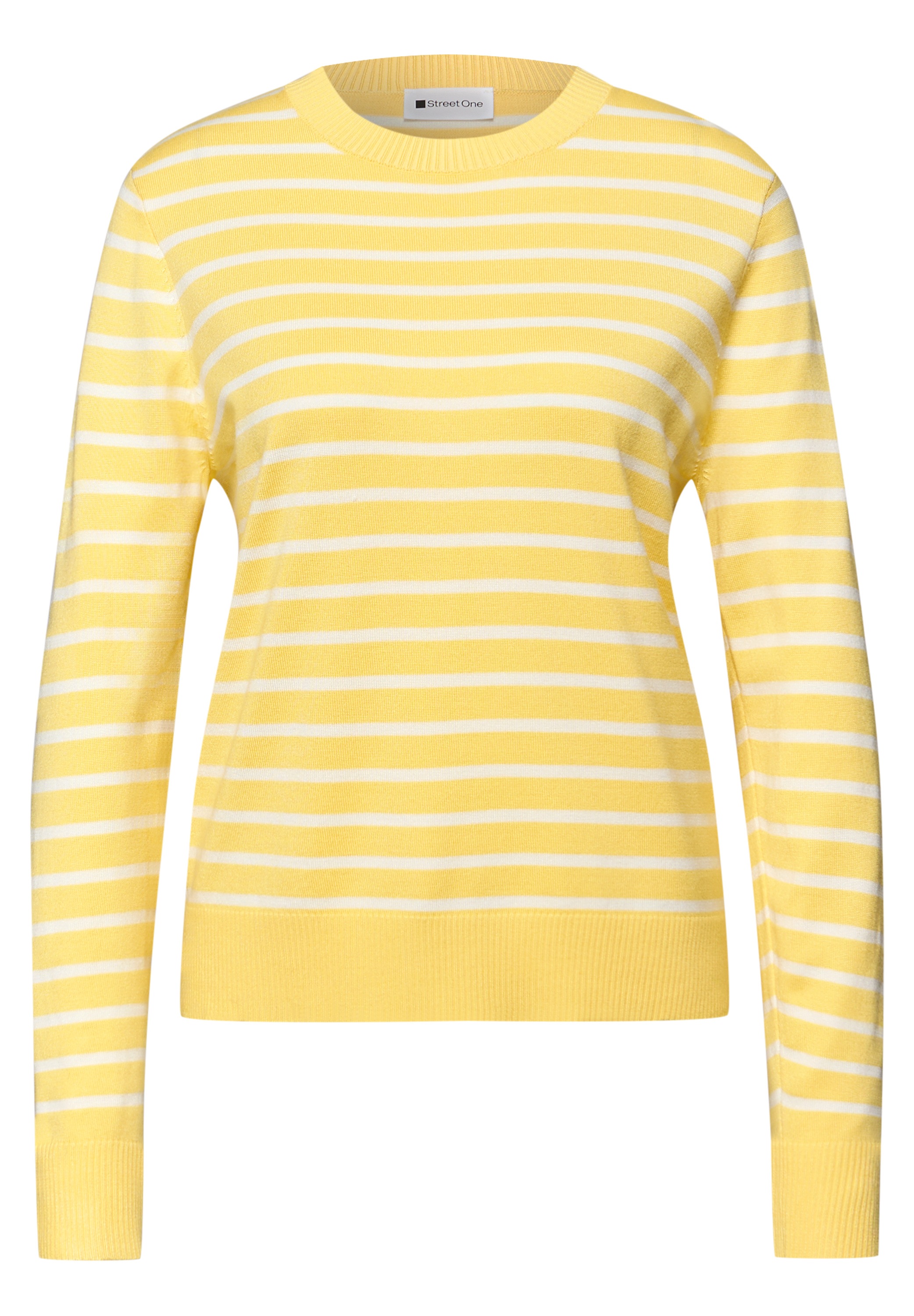 Street One Women's Crew Neck Pullover Yellow Size 42 3