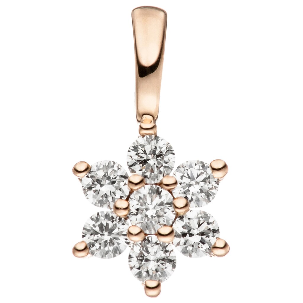 JOBO Kettenanhänger »Anhänger mit 7 Diamanten«