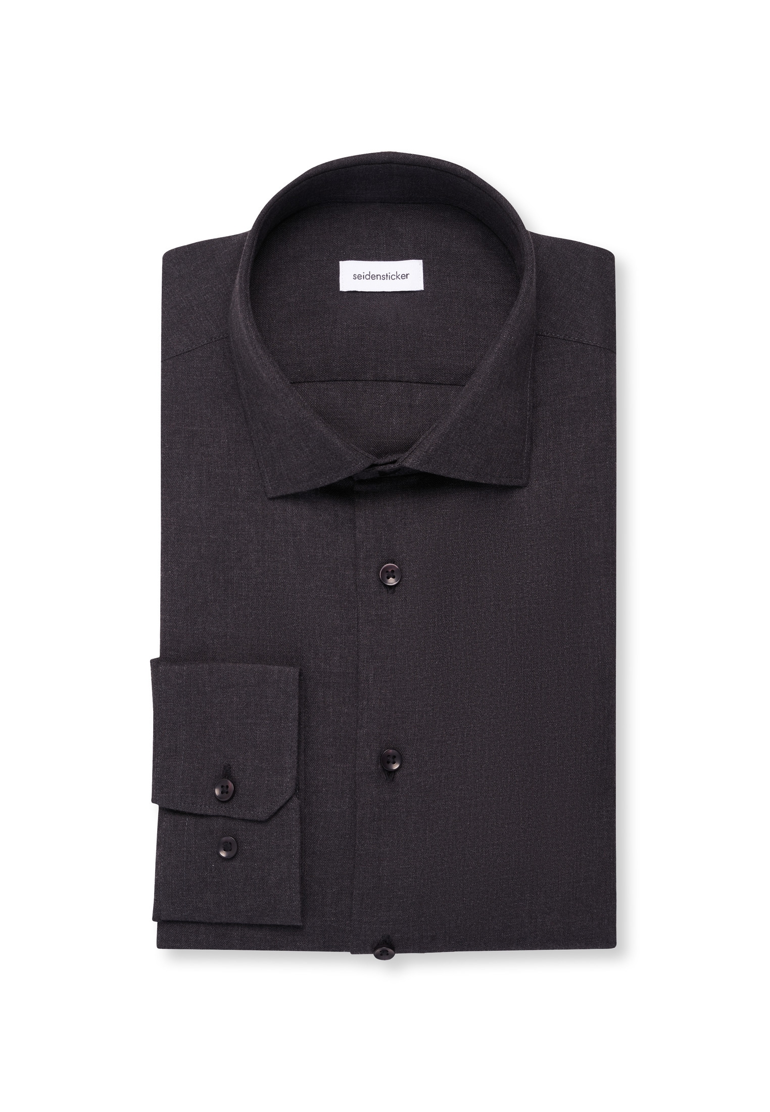 seidensticker Flanellhemd »Schwarze Rose« X-Slim 1/1 Kentkragen Uni