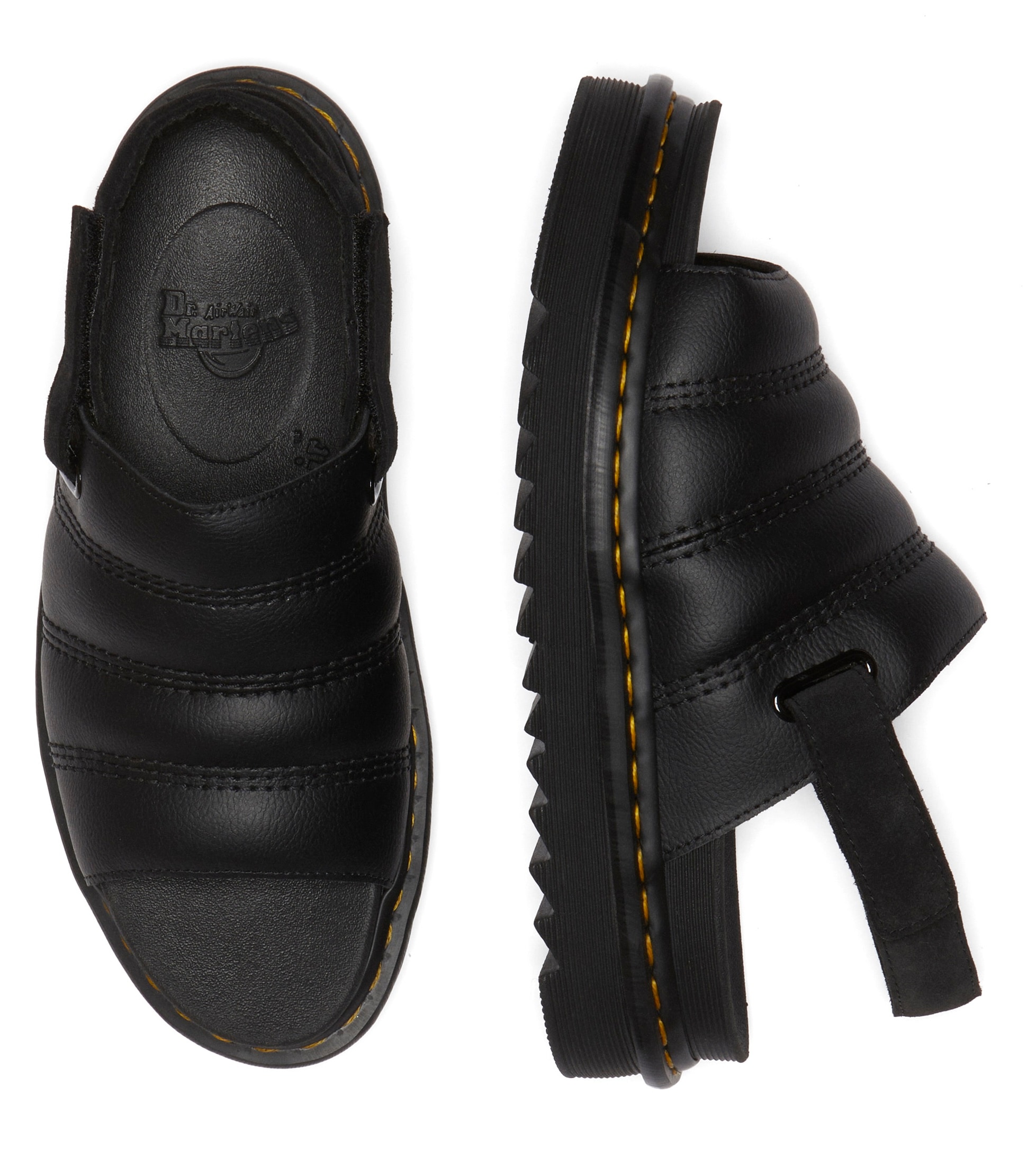 DR. MARTENS Plateausandale »Zebrilus«, Plateausandale, Riemchensandale mit gesteppter Bandage