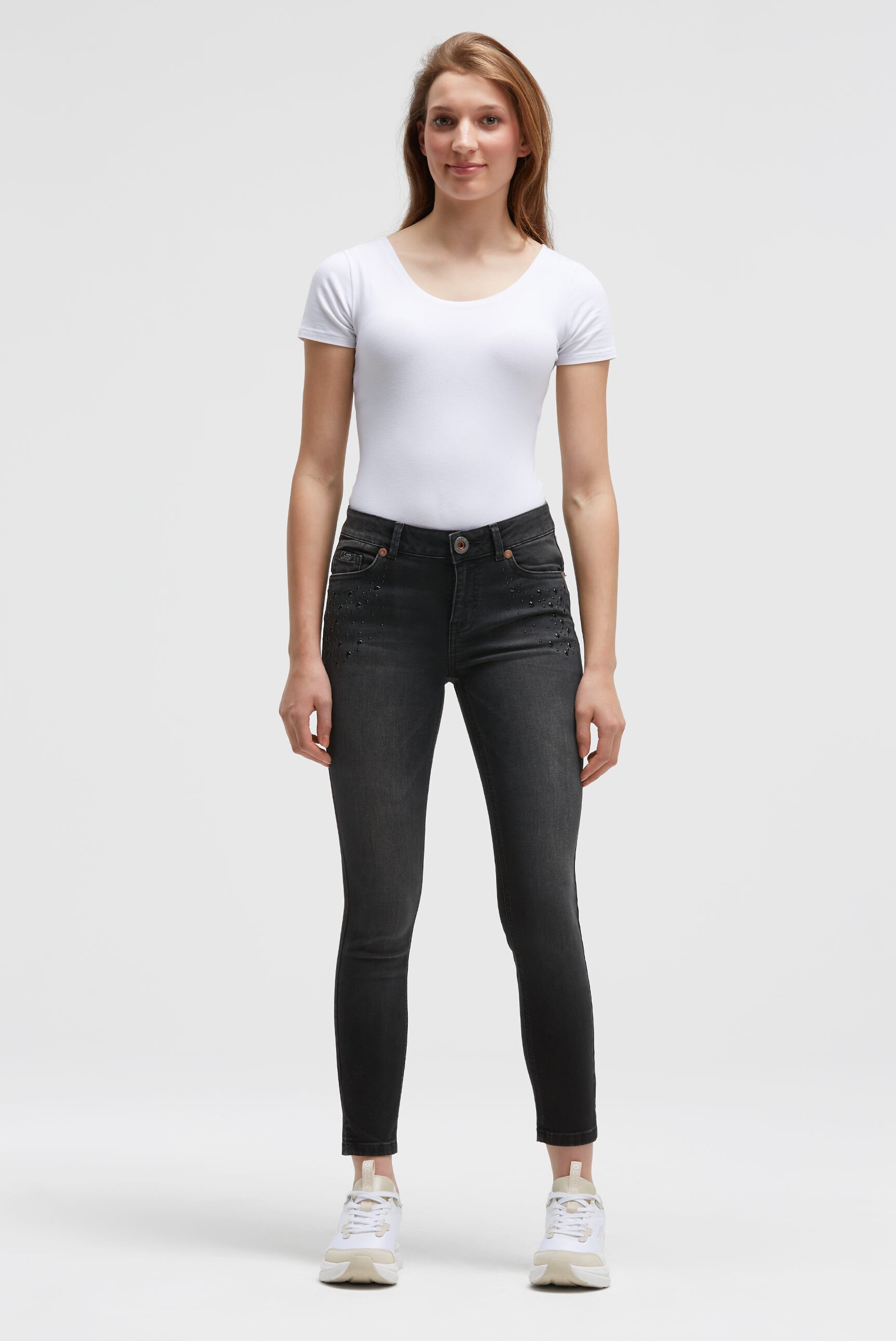 SOCCX Slim-fit-Jeans mit normaler Leibhöhe