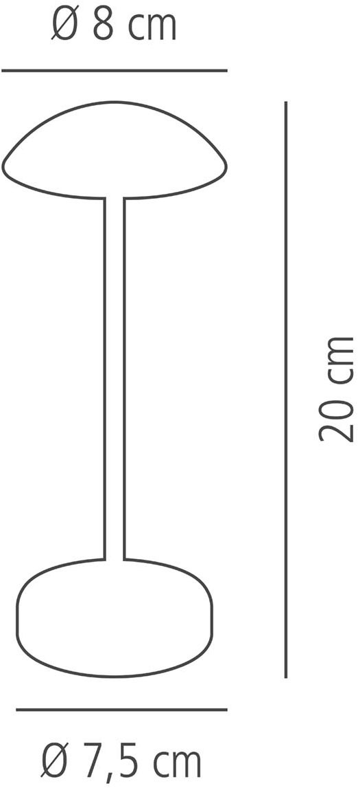 APS LED Tischleuchte »"ALVA" Kabellose USB-C Tischleuchte«, 1 flammig, Leuchtmittel LED-Modul | LED fest integriert, Spritzwasssergeschützt IP 54, inkl. Dockinstation und Fernbedienung